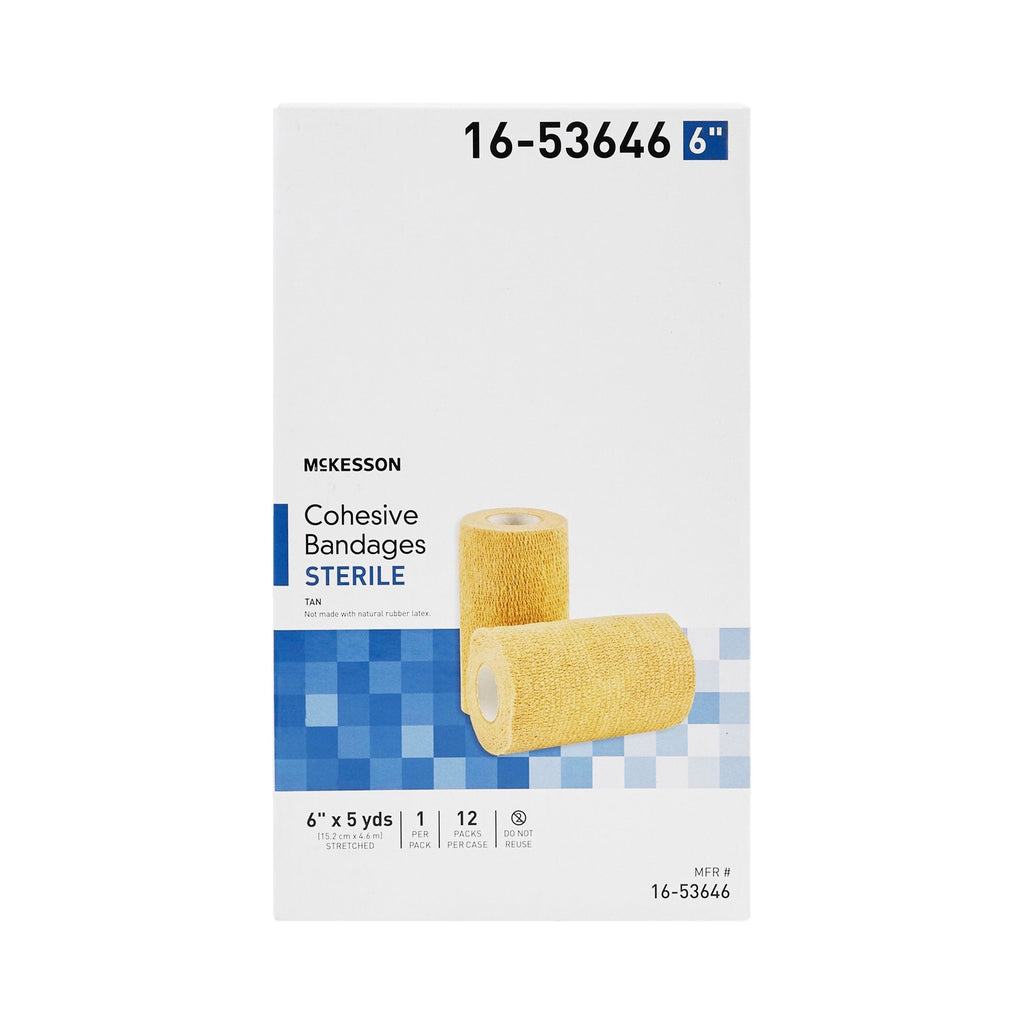 McKesson Self-adherent Closure Cohesive Bandage, 6 Inch x 5 Yard 16-53646