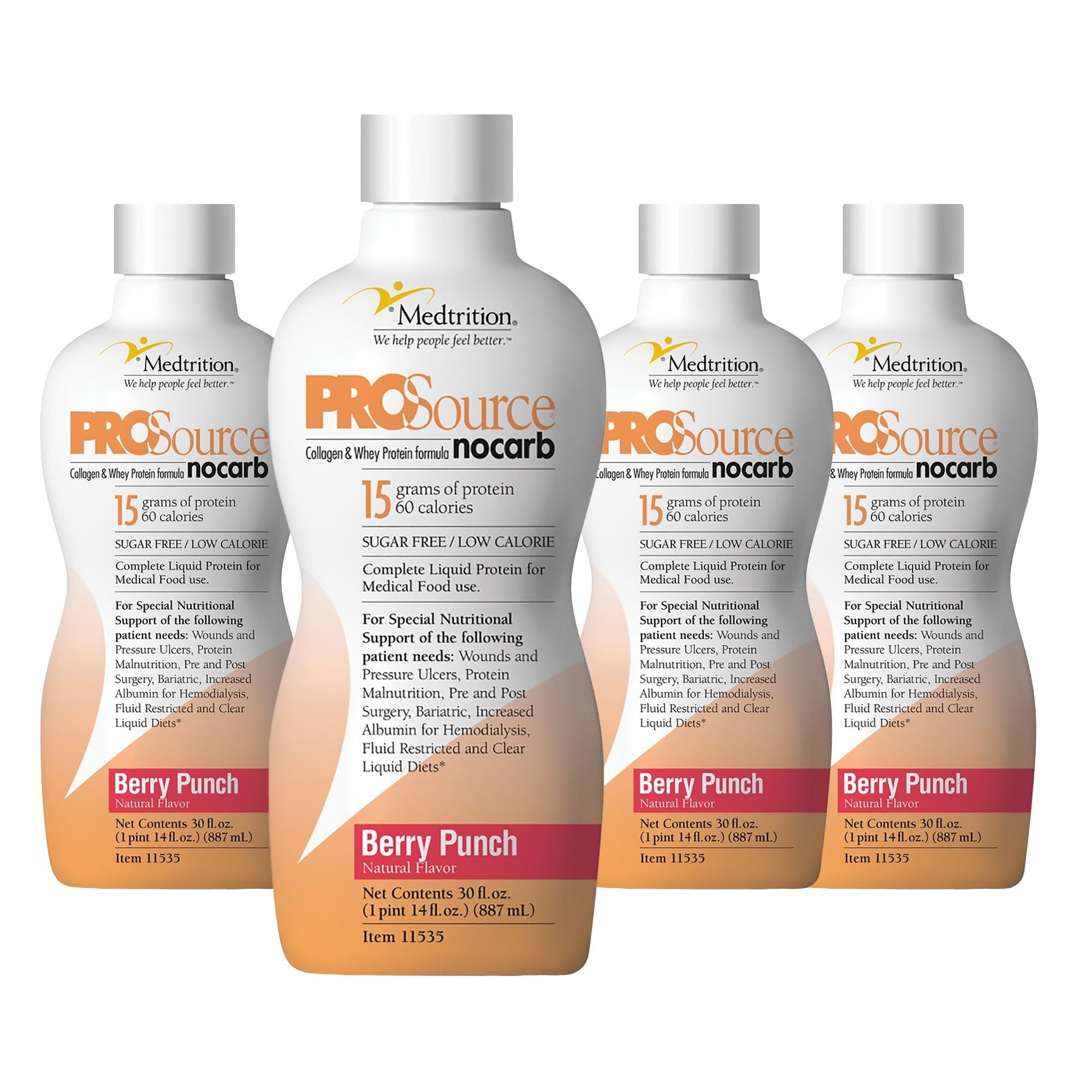 ProSource NoCarb™ Berry Punch Collagen and Whey Protein Formula, 32-ounce Bottle 11535