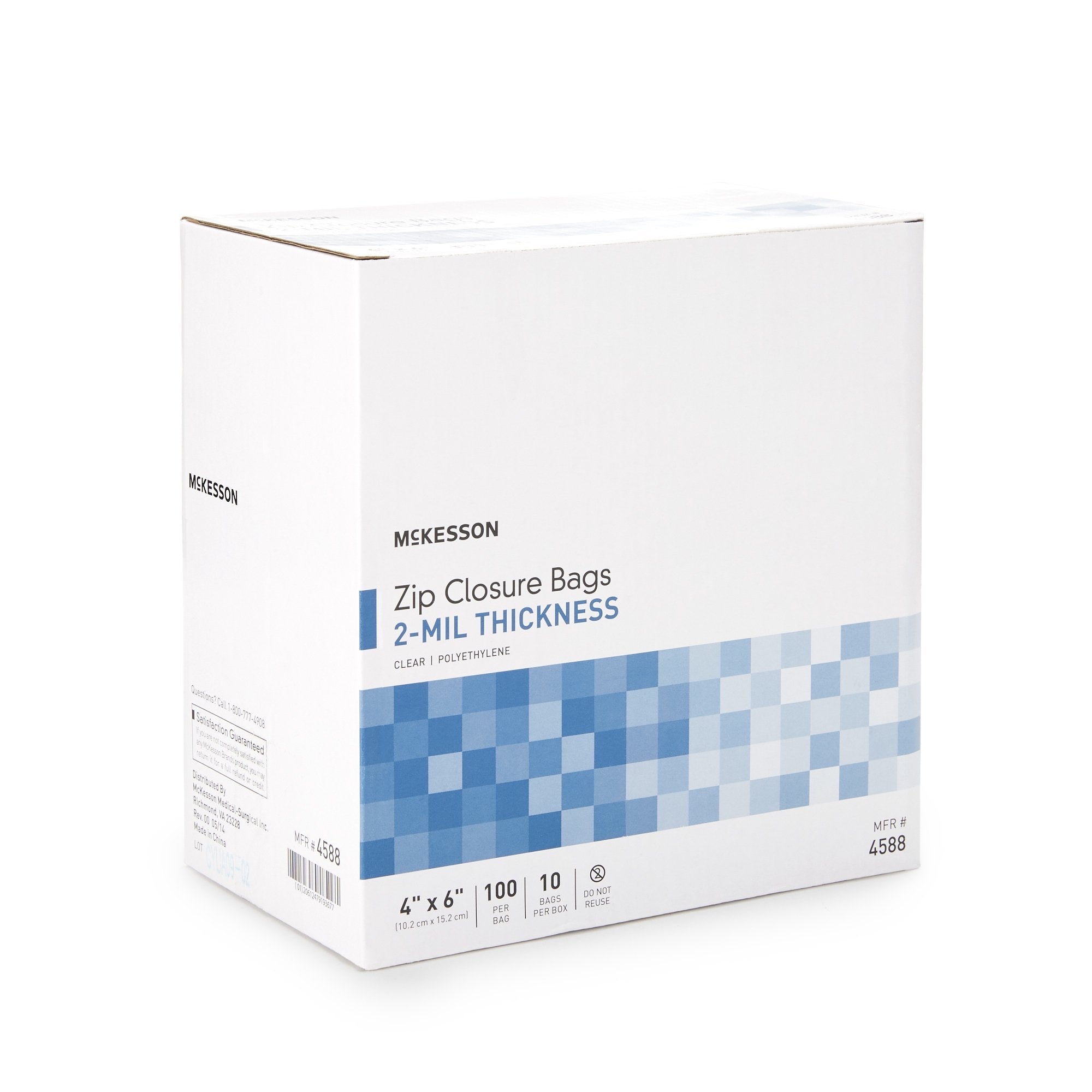 McKesson 4 X 6 Inch Zip Closure Bag 4588