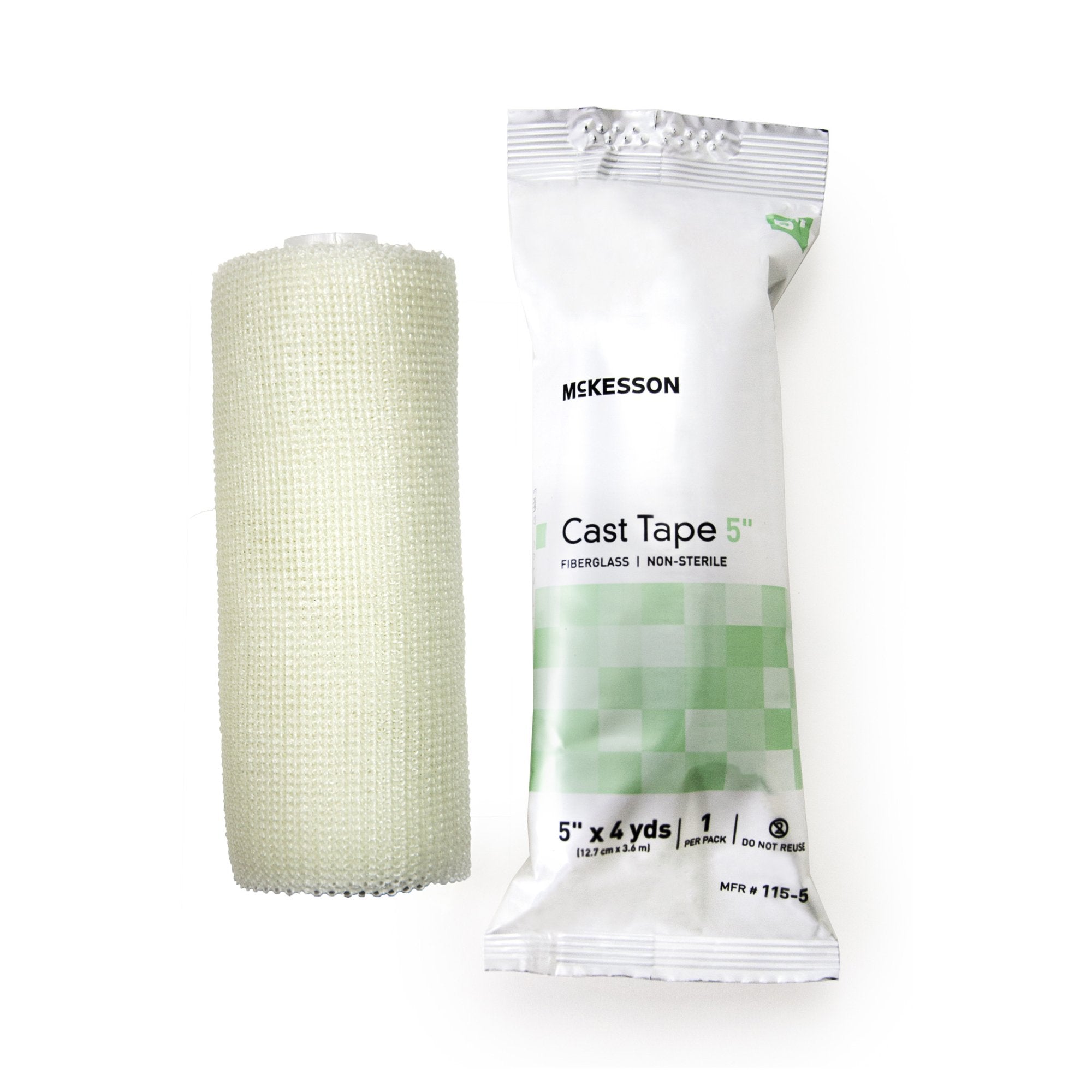 McKesson White Plaster Bandage, 5 Inch x 4 Yard 115-5