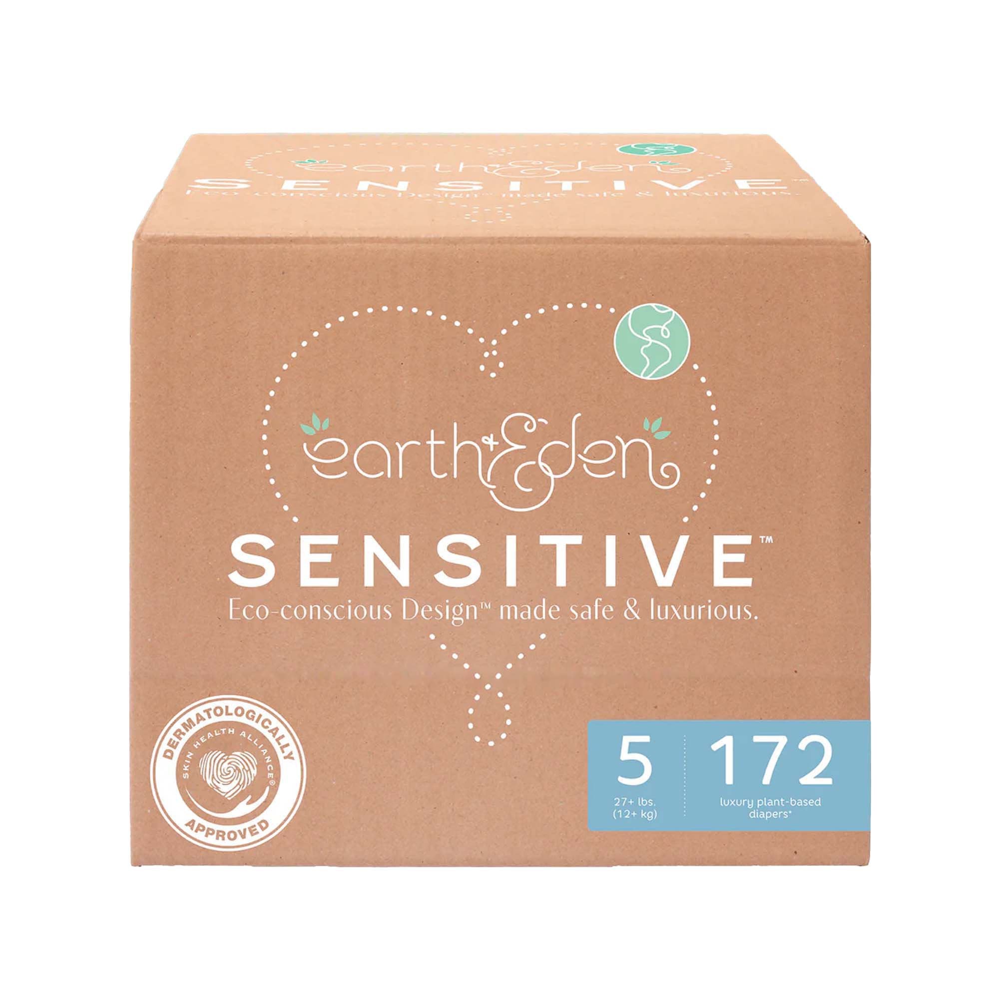 Earth & Eden Sensitive™ Baby Diapers, Size 5 for Babies Weighing up to 27 lbs. 10008049