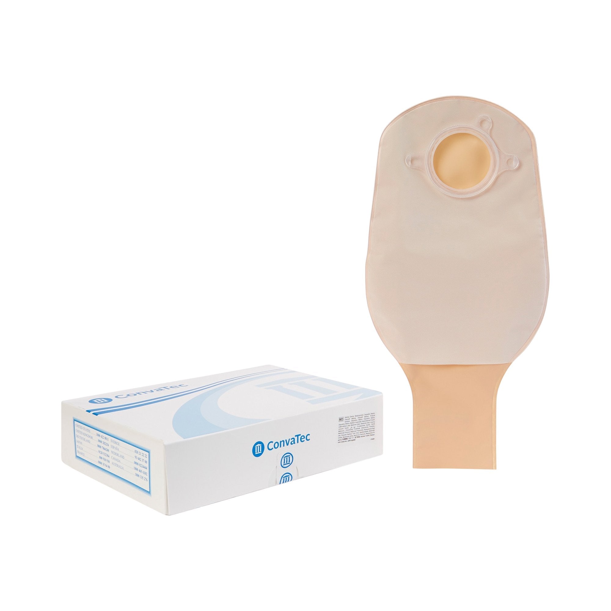 Sur-Fit Natura® Two-Piece Opaque Colostomy Pouch, 12-Inch Length, 1¾ Inch Flange 401502