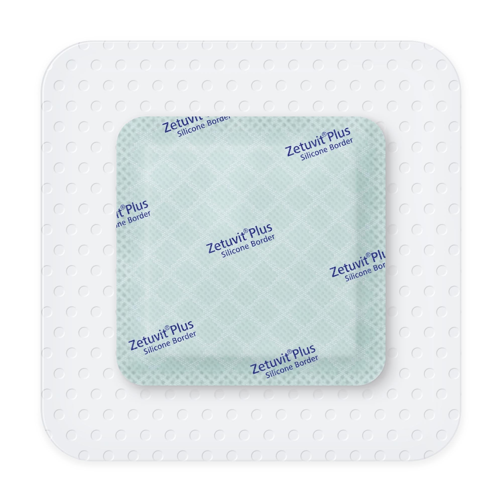 Zetuvit® Plus Silicone Border Super Absorbent Dressing, 4 x 4 Inch 413901