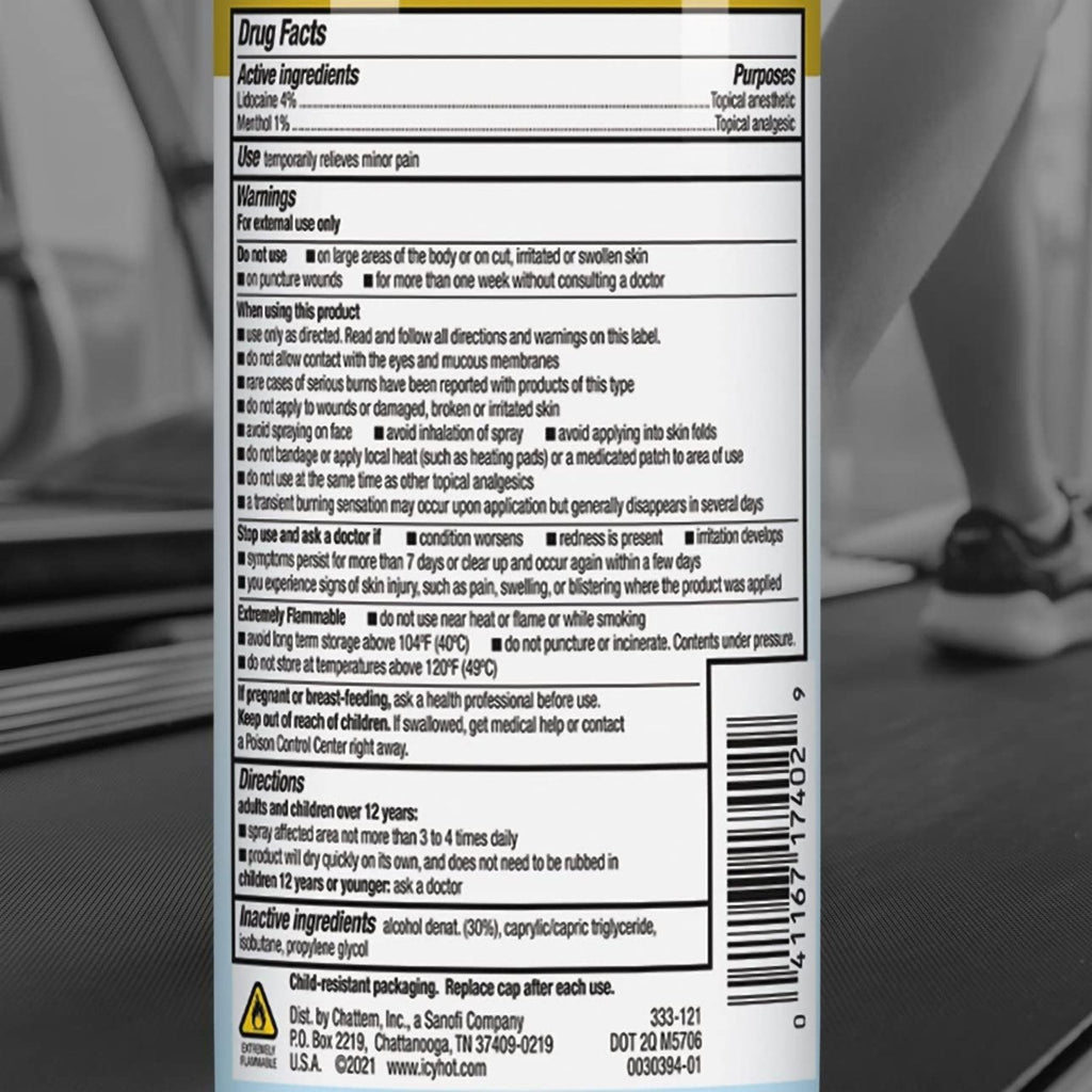 Icy Hot Max Lidocaine Dry Spray 04116717402