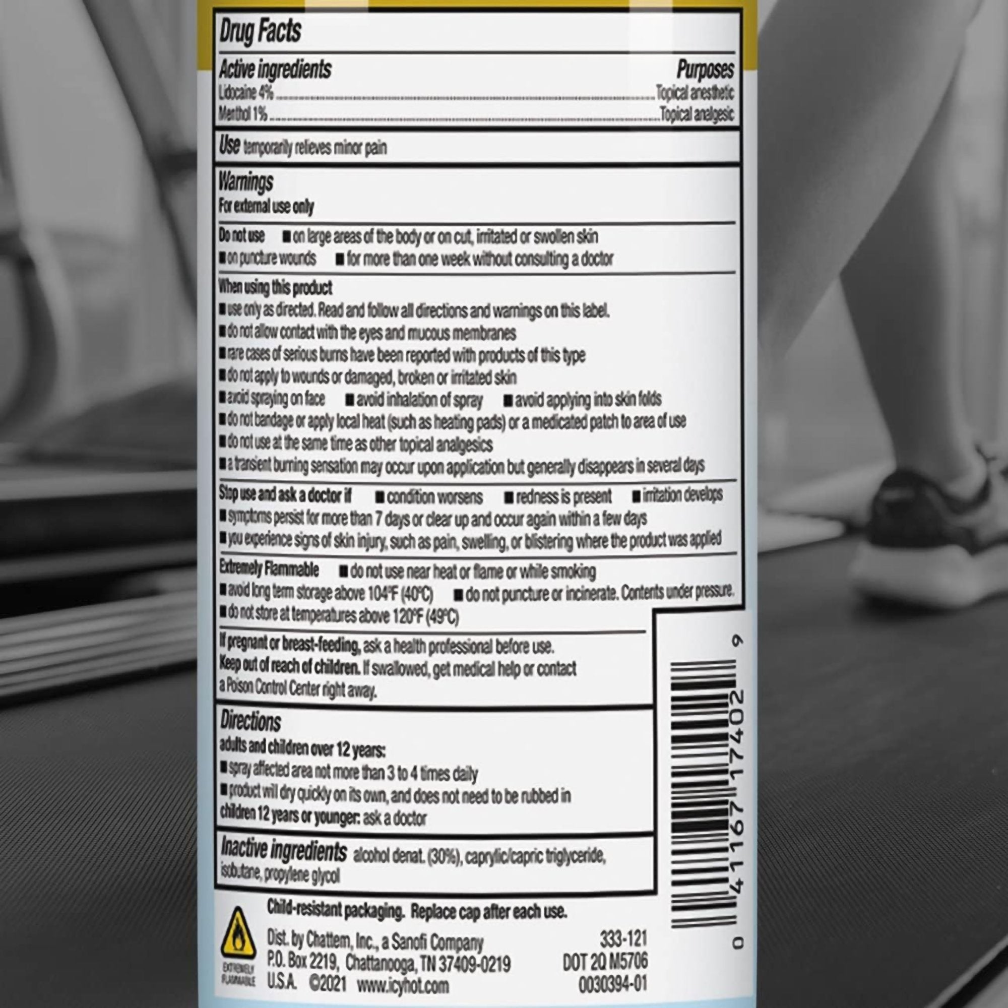 Icy Hot Max Lidocaine Dry Spray 04116717402