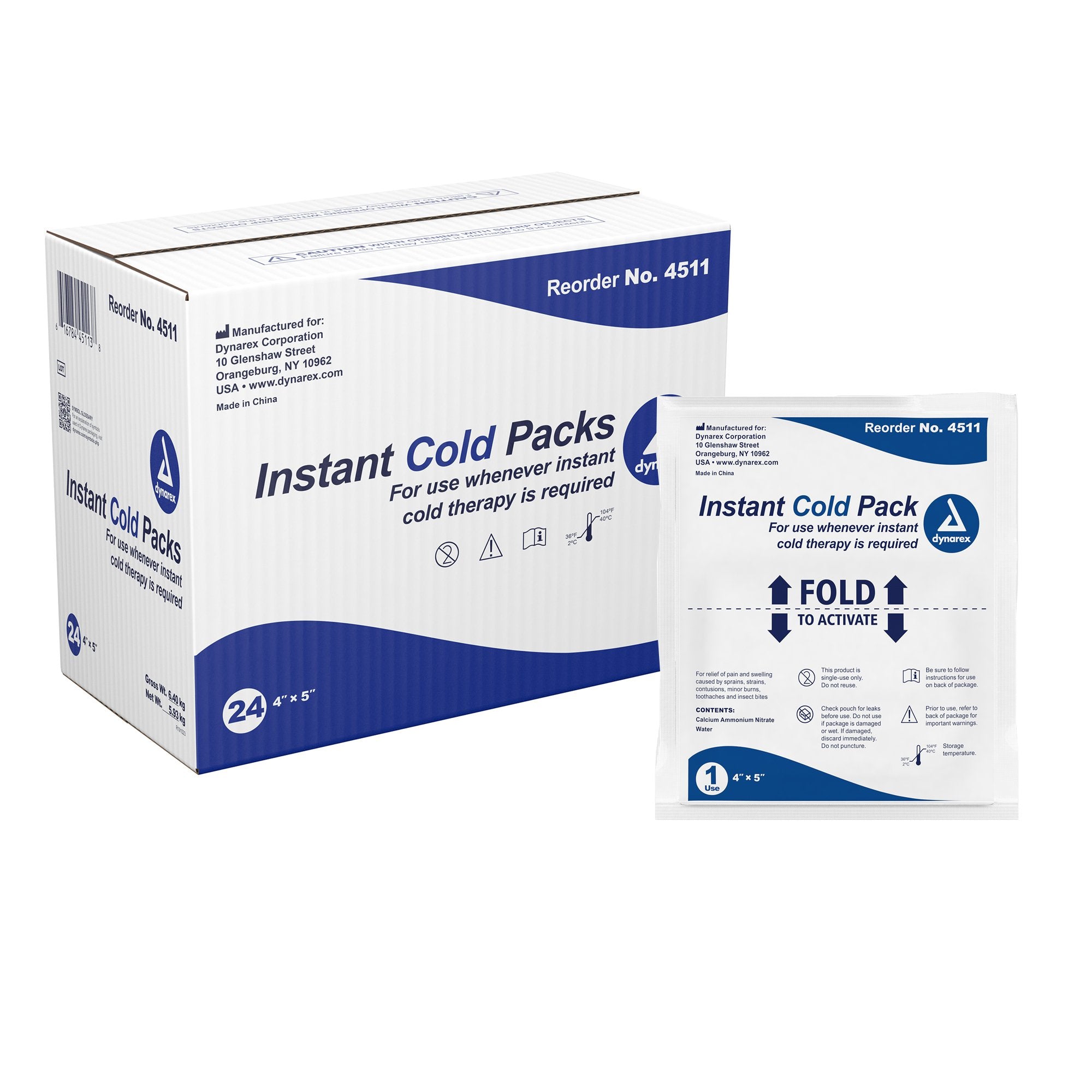 dynarex® Instant Cold Pack, 4 x 5 Inch 4511