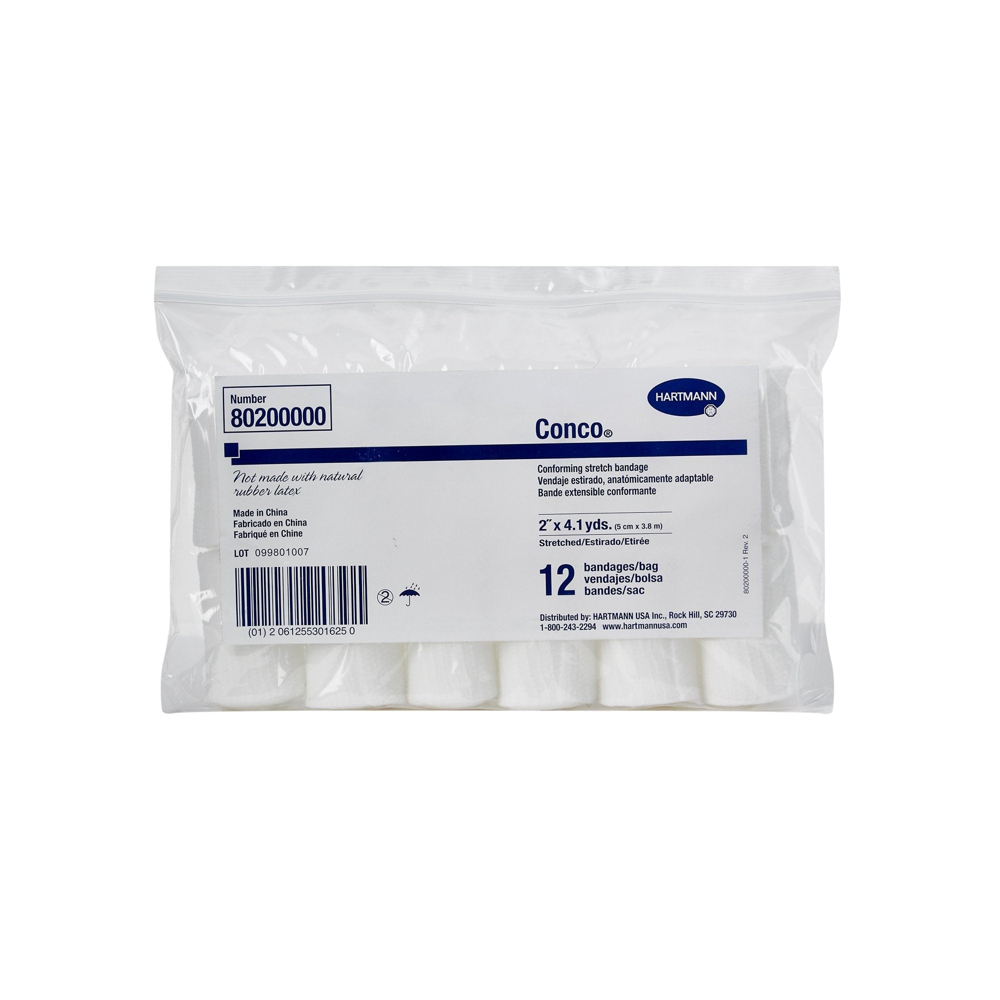 Conco® Conforming Bandage, 2 Inch x 4-1/10 Yard, 1-Ply 80200000