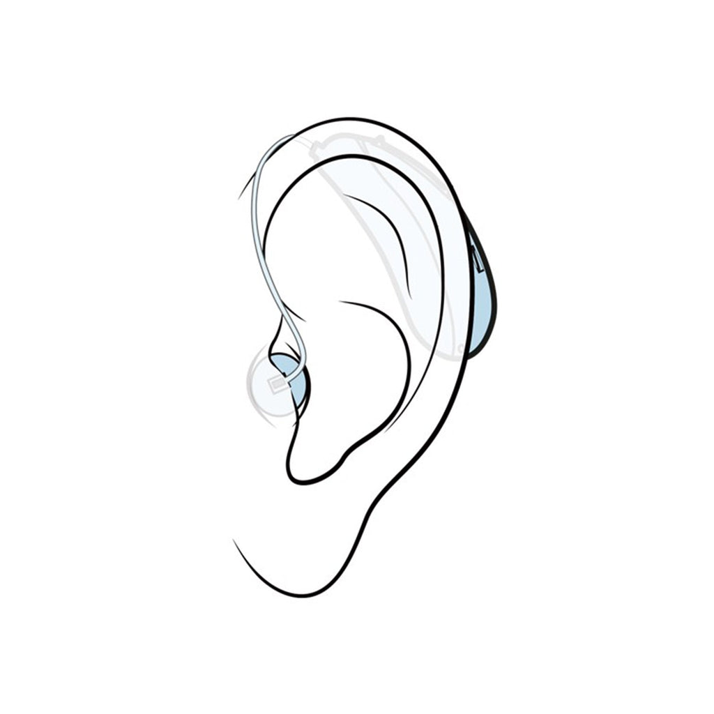 Sennheiser All-Day Clear OTC Hearing Aid, Silver/Black 051-5046-AB