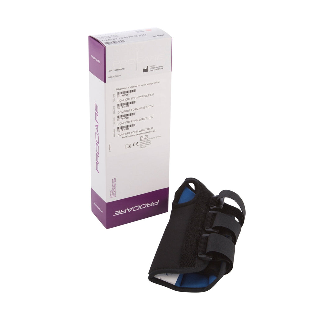 ProCare® ComfortForm™ Wrist Brace with Palmar Stay, Aluminum/Foam/Lycra, Black 79-87285