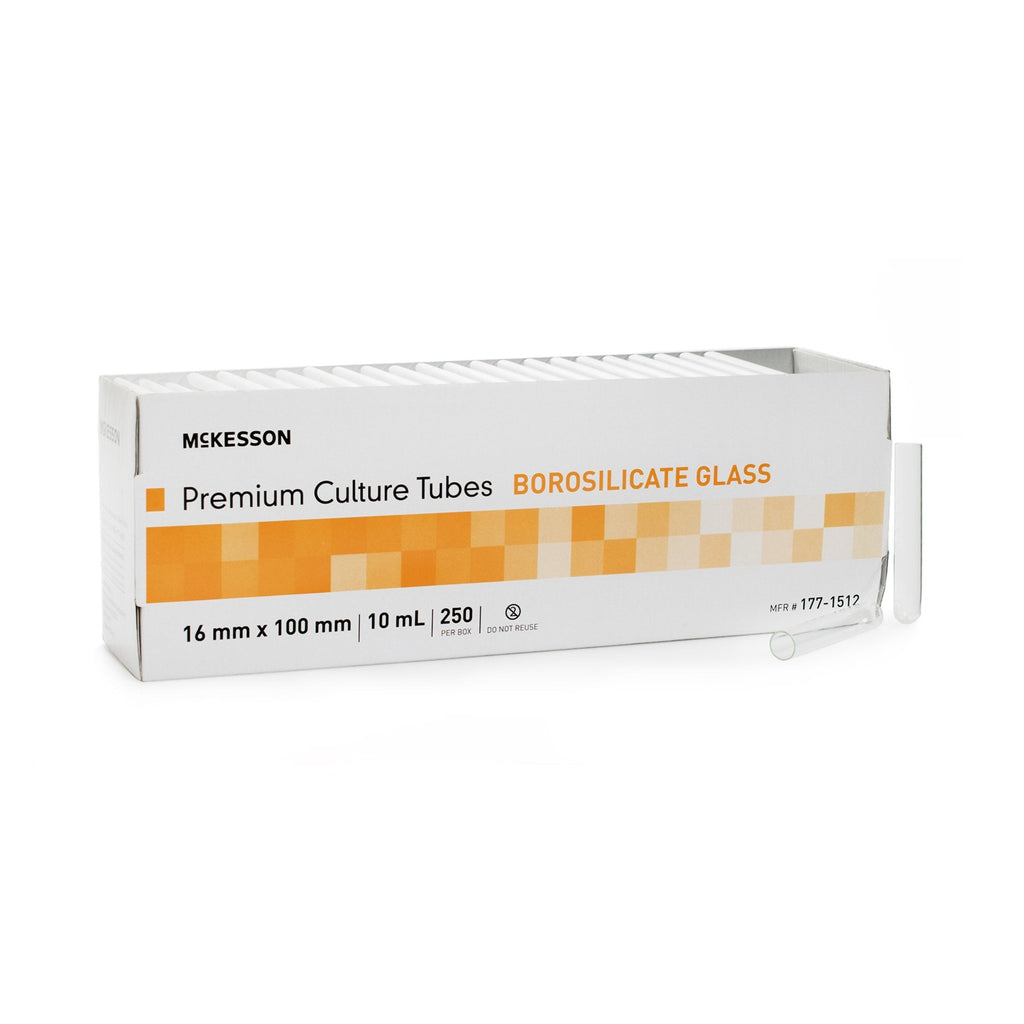 McKesson Plain Glass Test Tube, 10 mL, 16 x 100 mm 177-1512