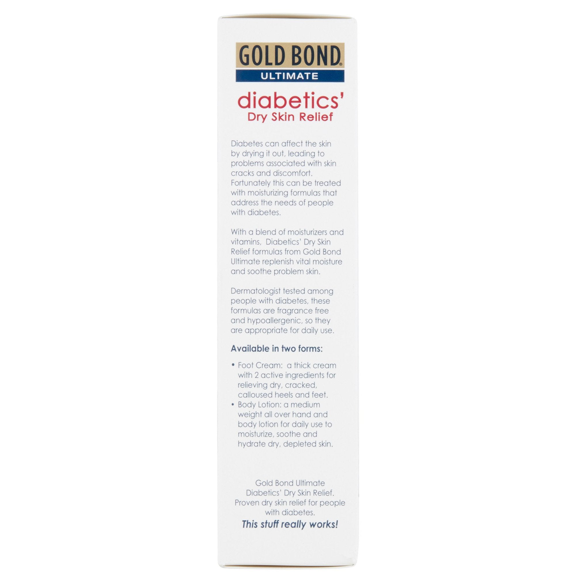 Foot Moisturizer Gold Bond® Medicated Diabetics' 3.4 oz. Tube Unscented Cream 04116705400