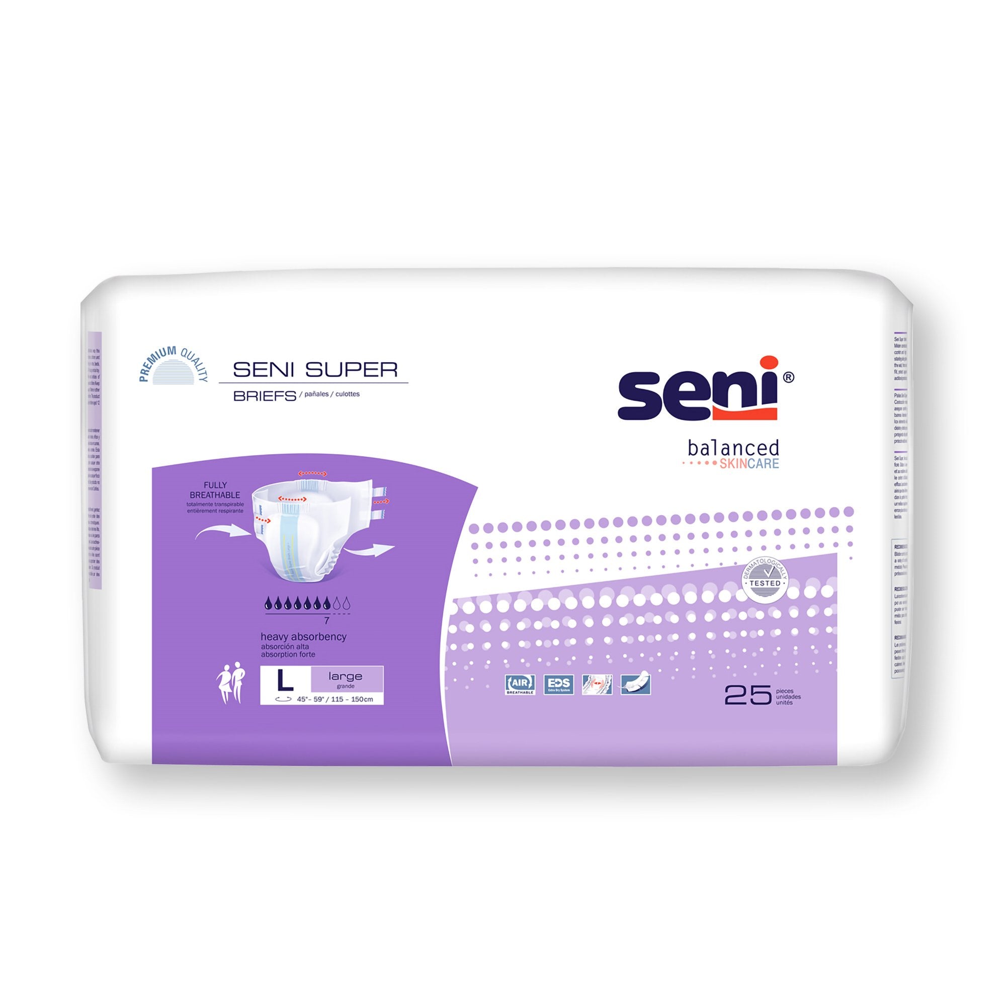 Seni® Super Heavy Absorbency Incontinence Brief, Large S-LA25-BS1