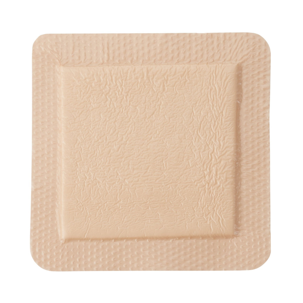 McKesson Silicone Adhesive with Border Silicone Foam Dressing, 6 x 6 Inch 4844