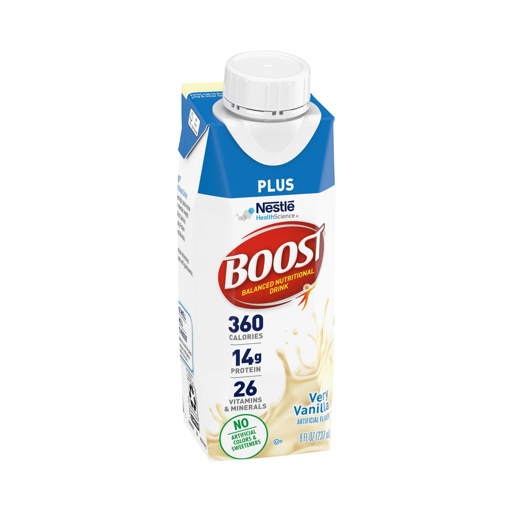Boost Plus® Vanilla Balanced Nutritional Drink, 8-ounce carton 00043900811864
