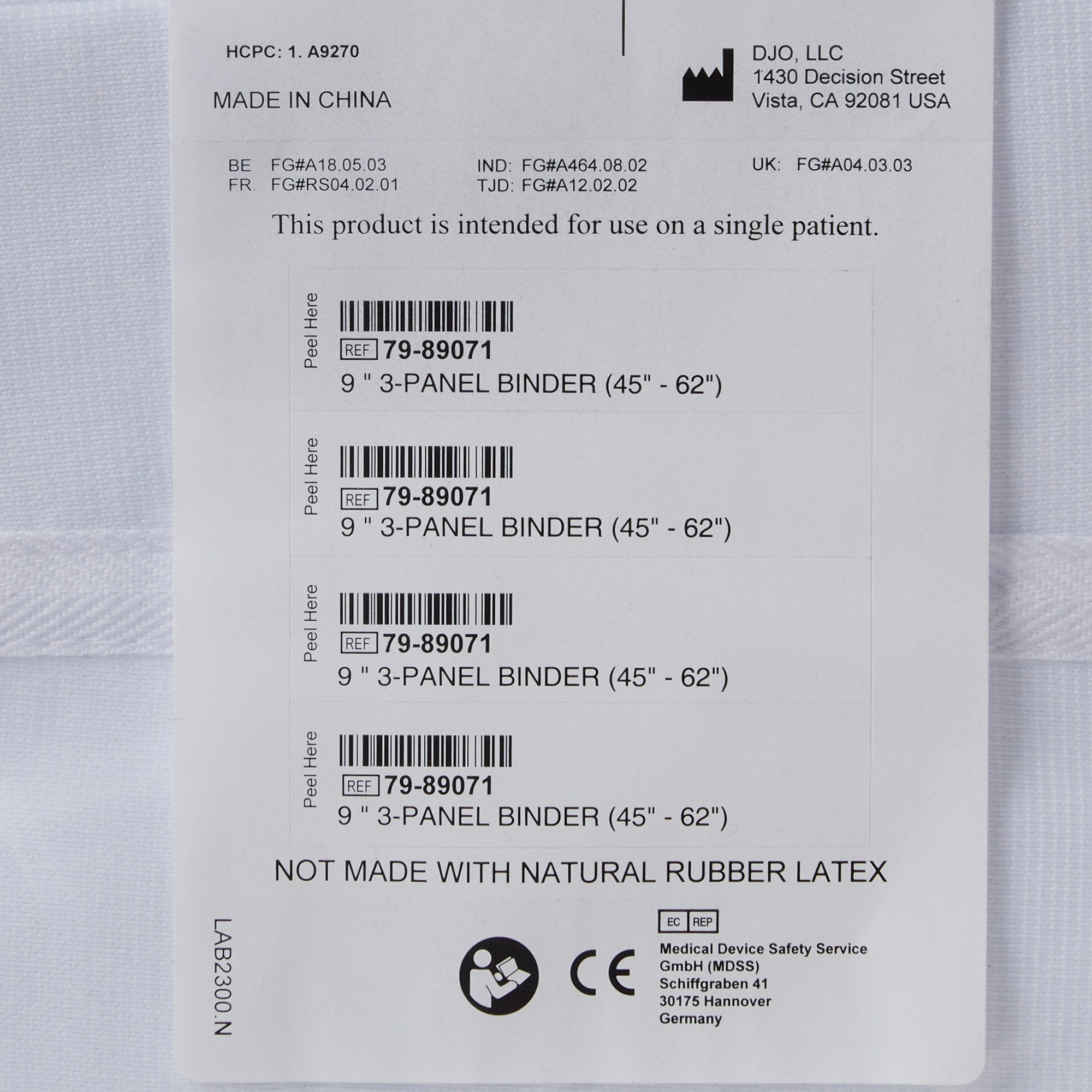 ProCare® 3-Panel Abdominal Support, One Size Fits 45 – 62 Inch Waists 79-89071
