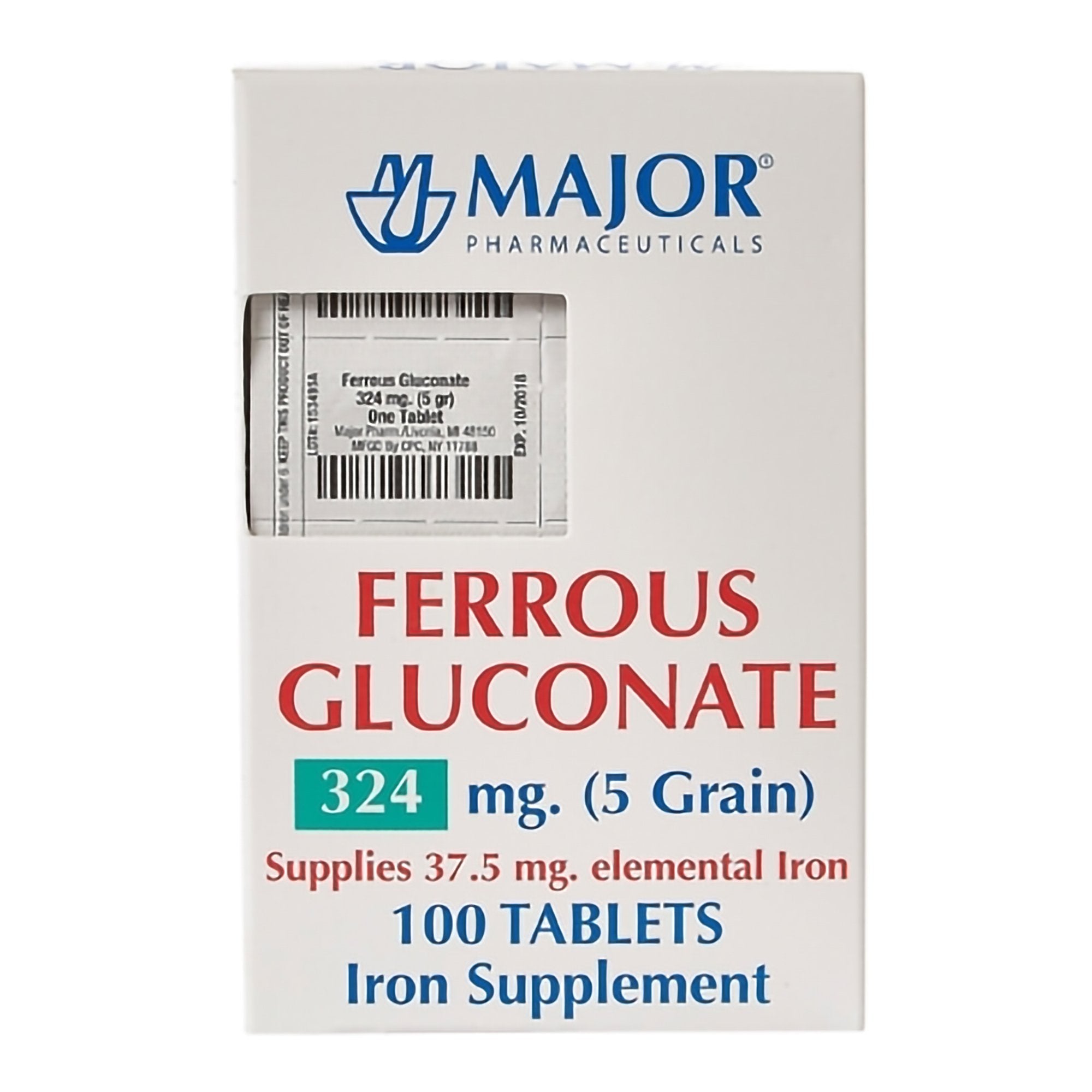 Major® Ferrous Gluconate Iron Supplement 20555001900