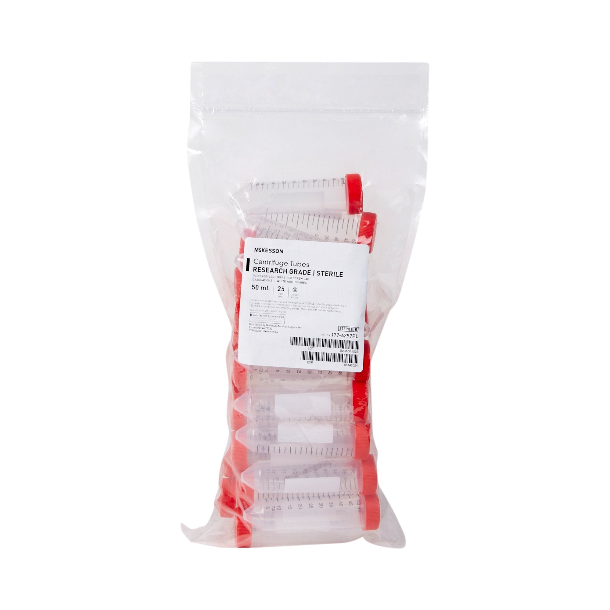 McKesson Centrifuge Tube, 50 mL 177-6297PL