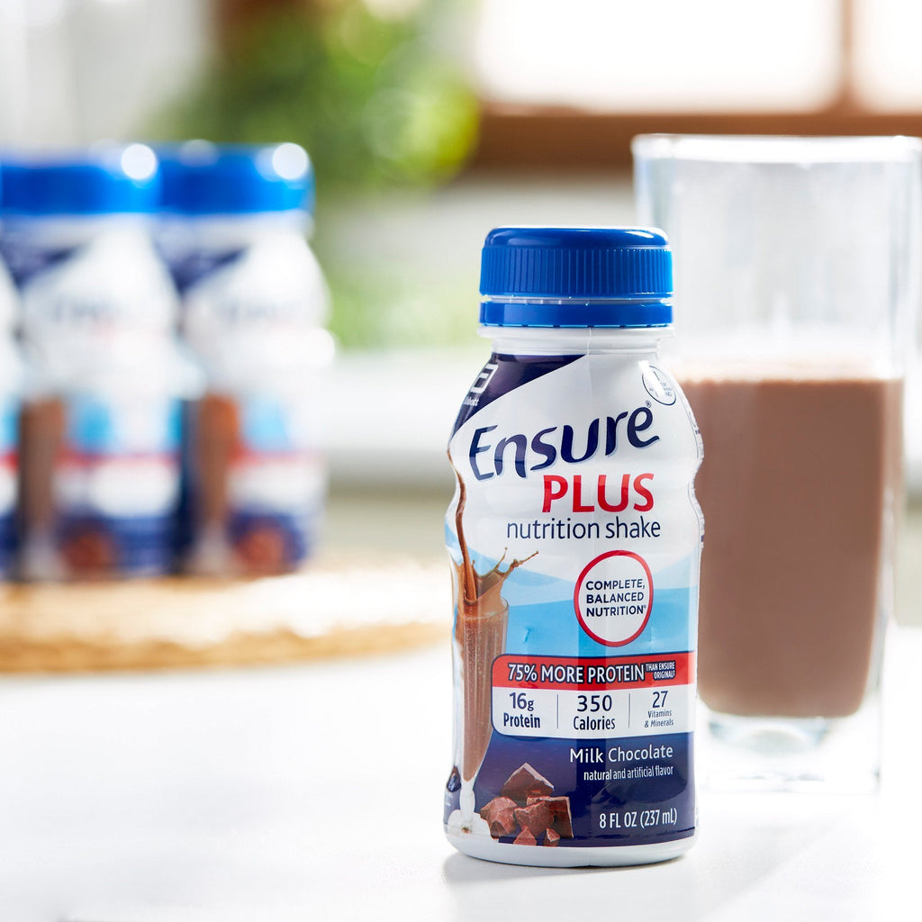 Ensure® Plus Therapeutic Nutrition, Chocolate, 8-ounce bottle 57266