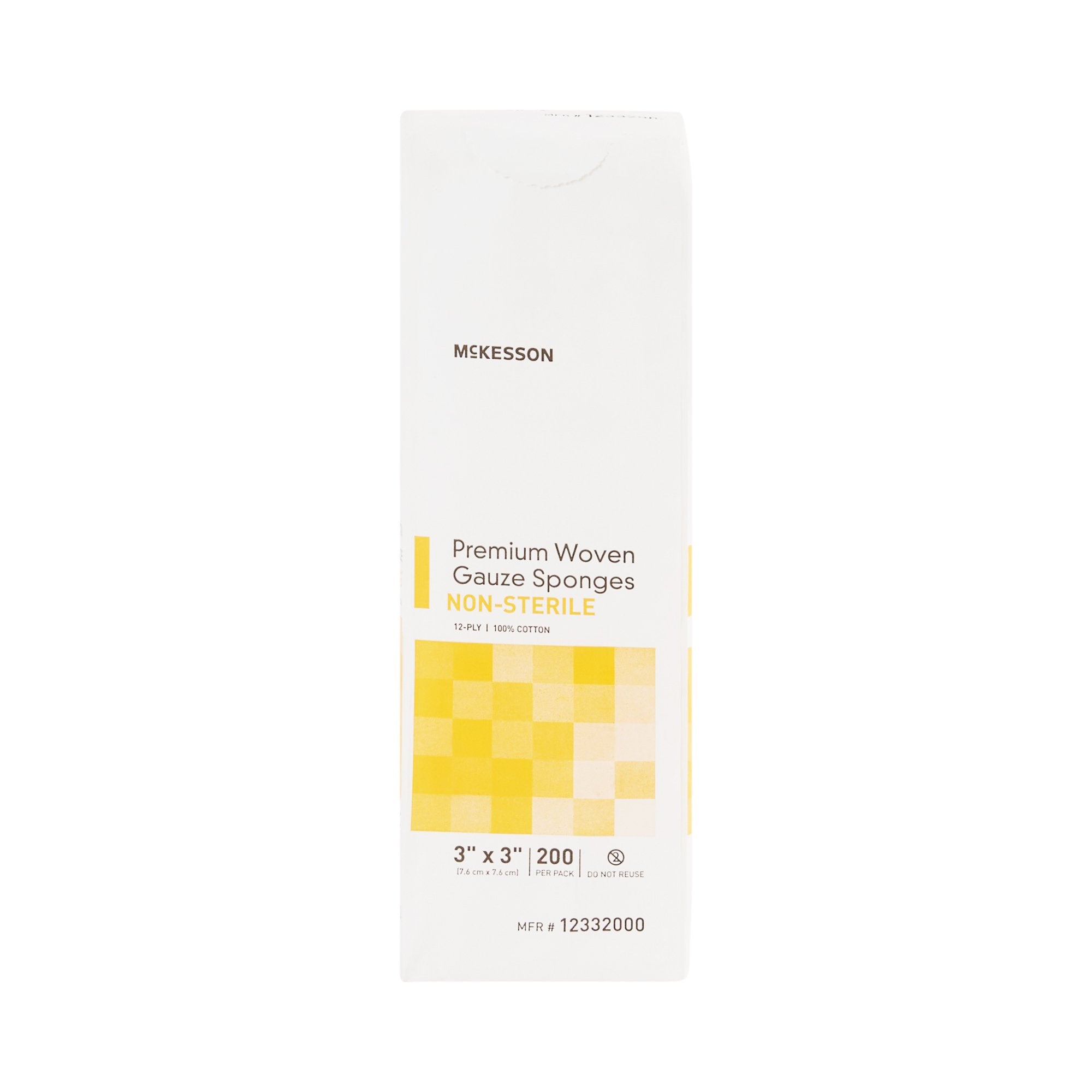 McKesson Gauze Sponge, 3 x 3 Inch, 12-Ply 12332000
