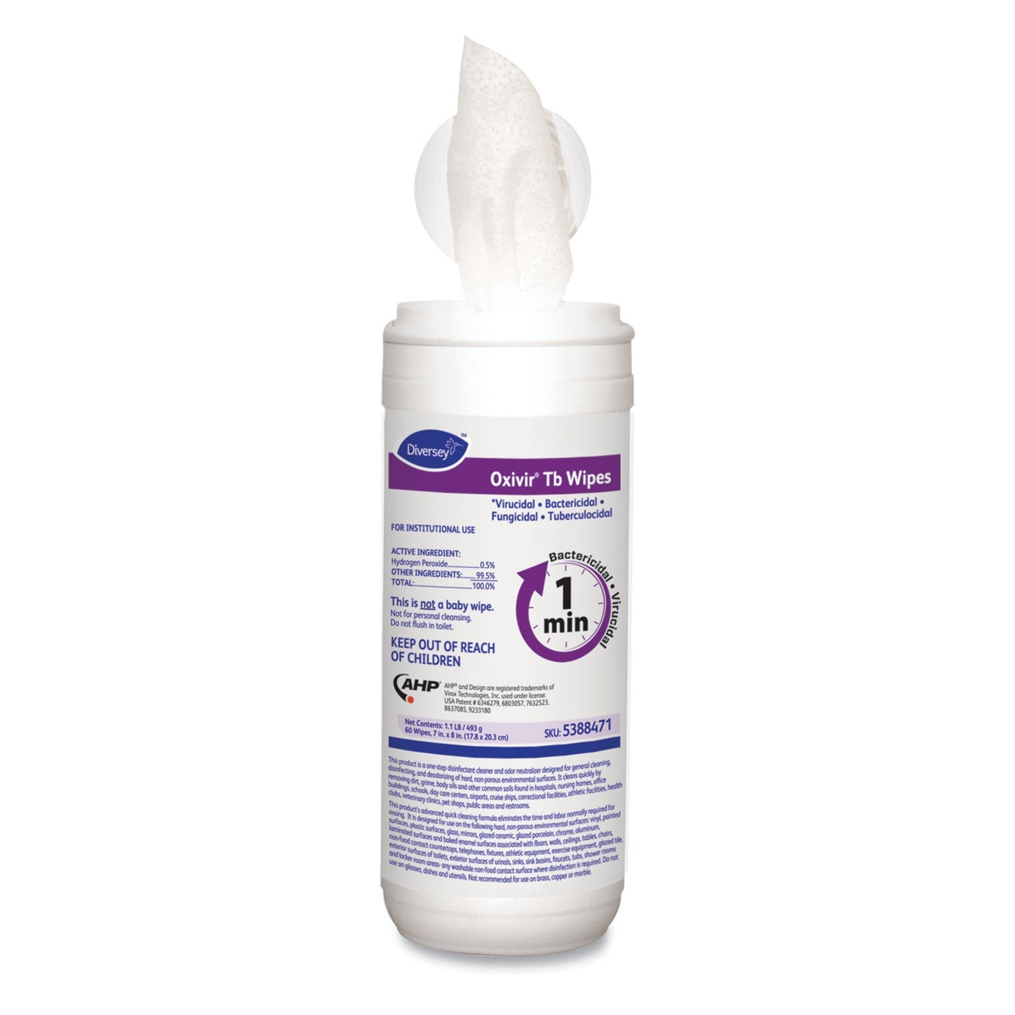 Oxivir® Tb Surface Disinfectant Cleaner Wipes, 60 ct. DVO5388471