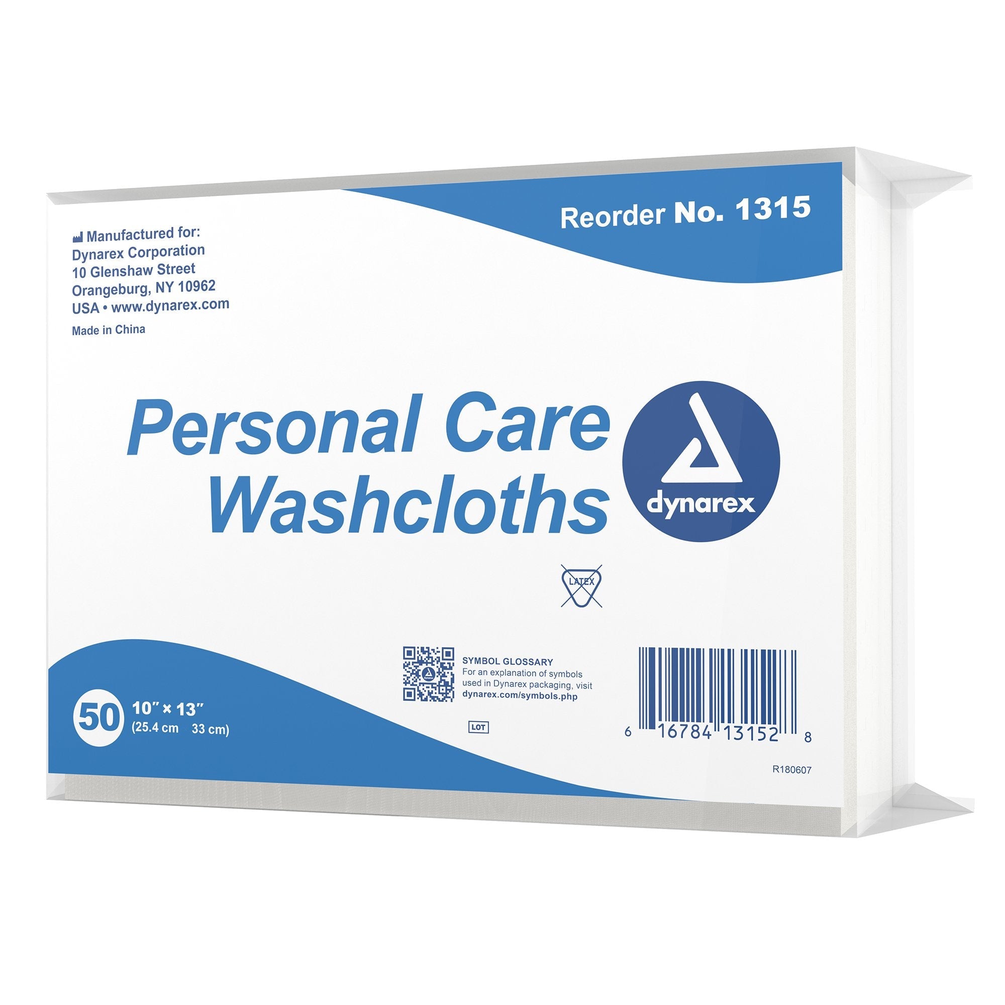 dynarex® Disposable Washcloth, 10 x 13 Inch 1315