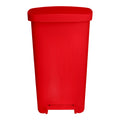 McKesson Waste Can with Step-On Pedal, Plastic, Red, 15.16 x 14.76 x 26.57 Inch 16-25267