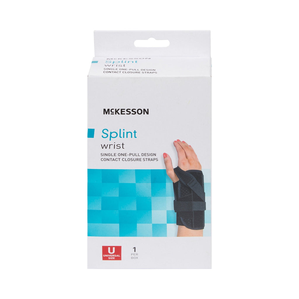 McKesson Left Wrist Splint with Single One-Pull Design, One Size Fits Most 155-81-87470