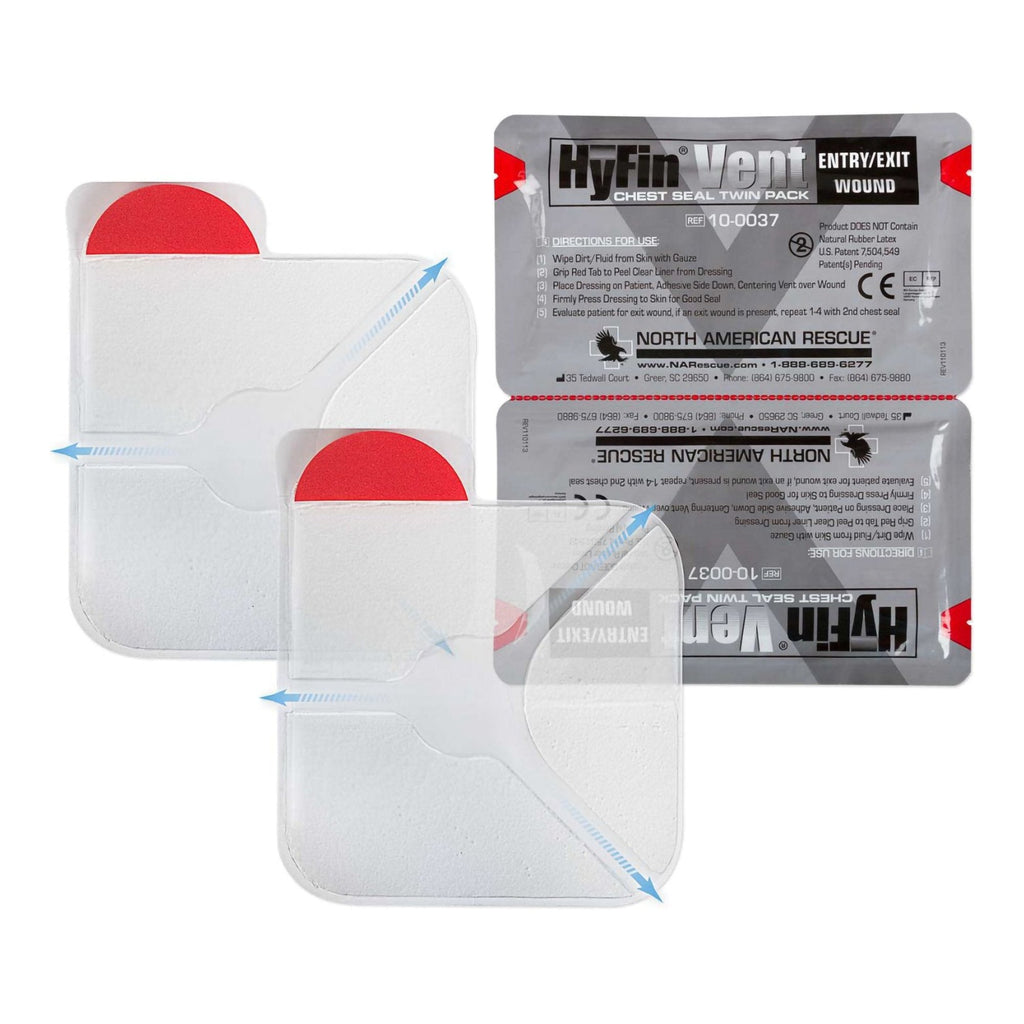 Chest Wound Seal Hyfin® Vent 6 X 6 Inch 2 per Pack NonSterile 10-0037