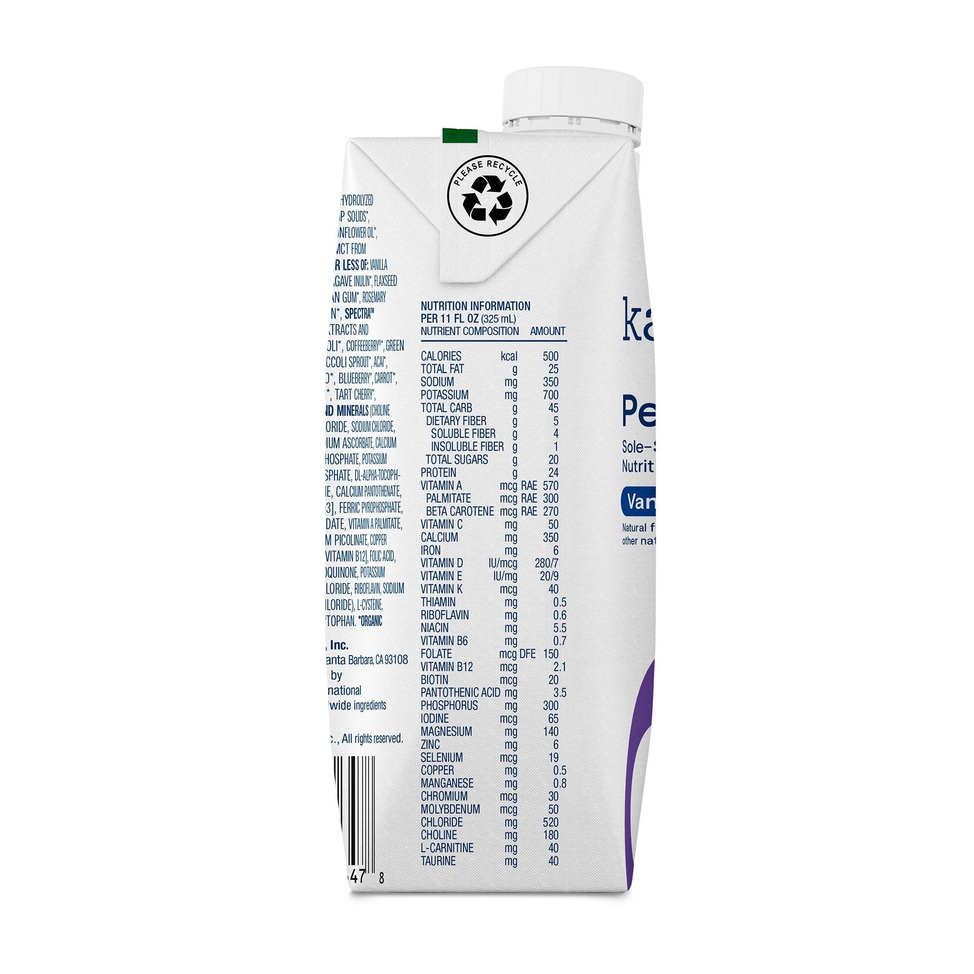 Kate Farms® Peptide 1.5 Vanilla Sole-Source Nutrition Formula, 11-ounce carton 851823006386