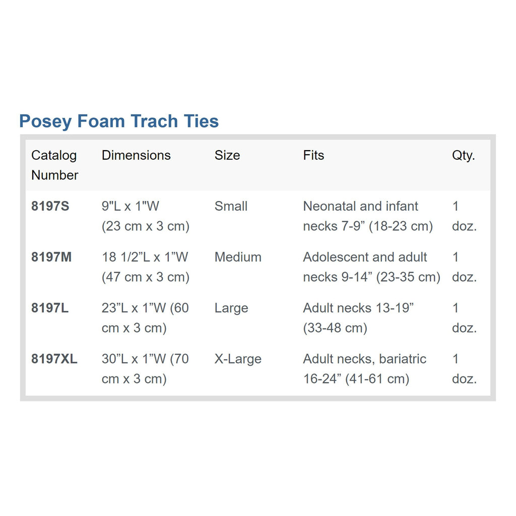 Posey® Tracheostomy Tie, Medium 8197M