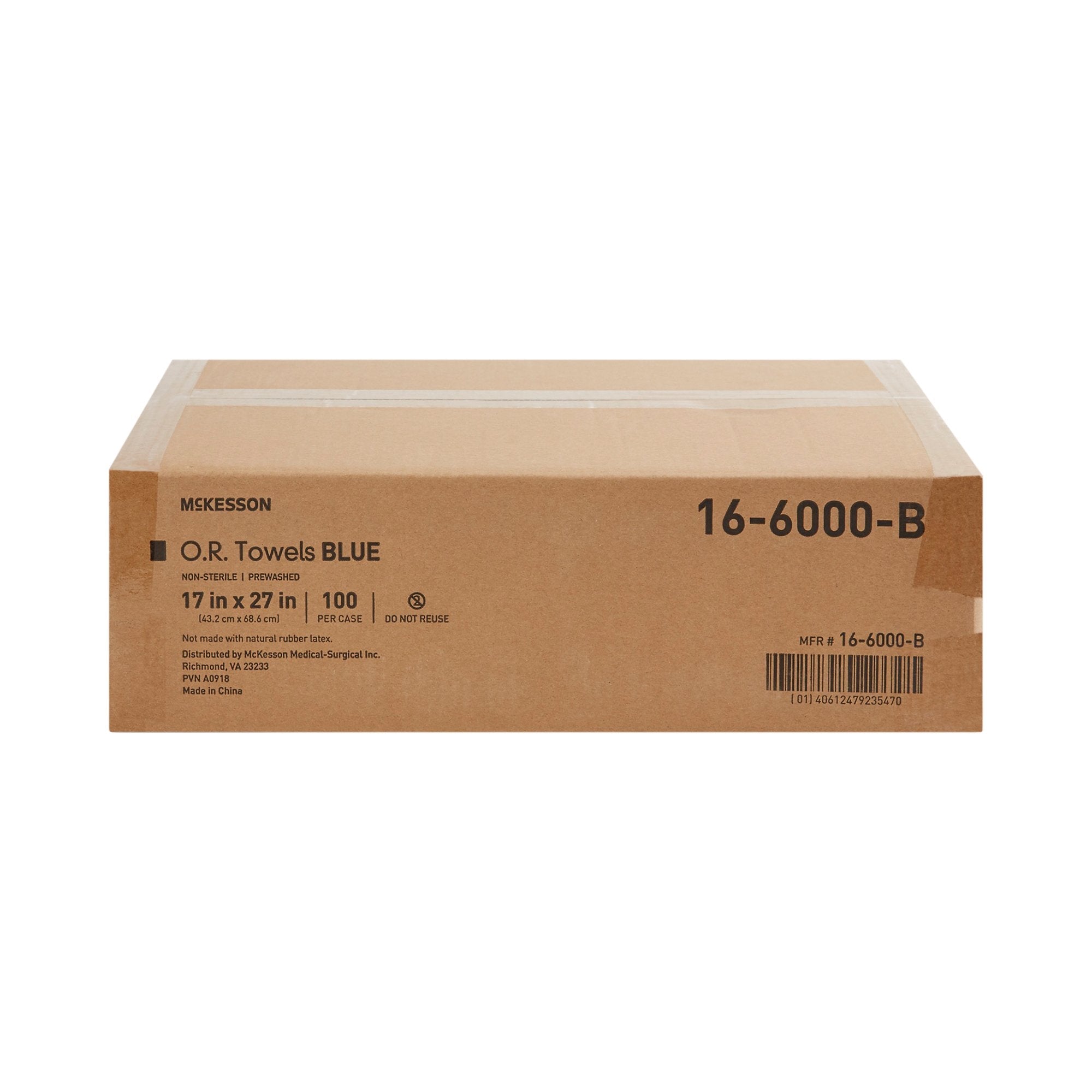 McKesson Blue O.R. Towel, 17 x 27 Inch 16-6000-B