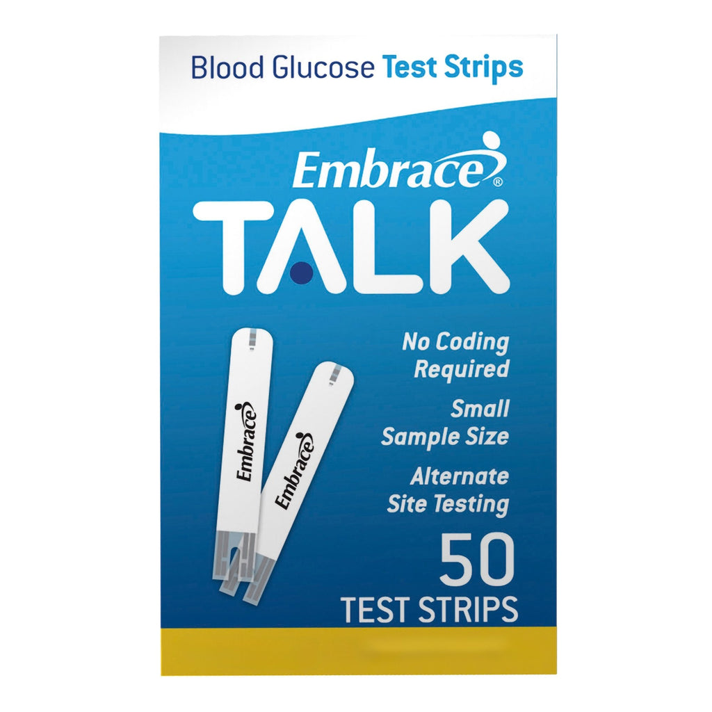 Embrace® TALK Blood Glucose Test Strips APX03AB0303MO