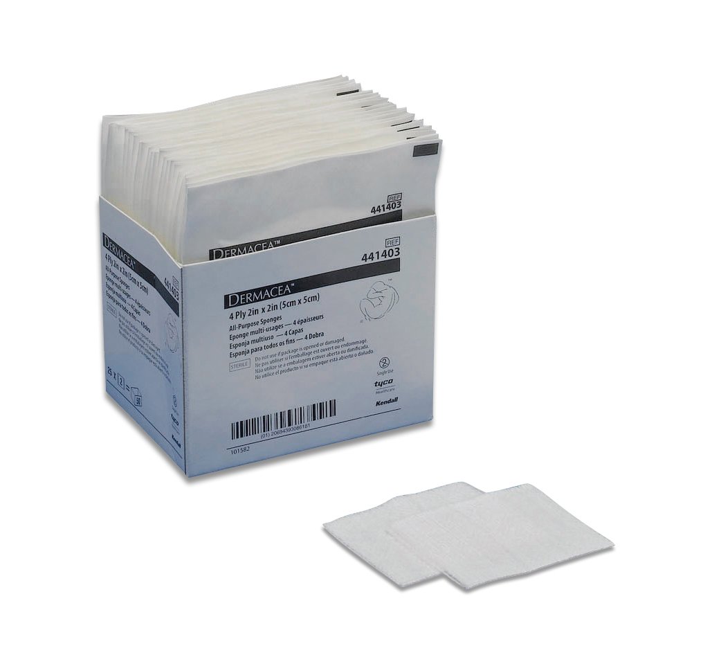 Dermacea™ Sterile Nonwoven Sponge, 2 x 2 Inch, 4-Ply 441403