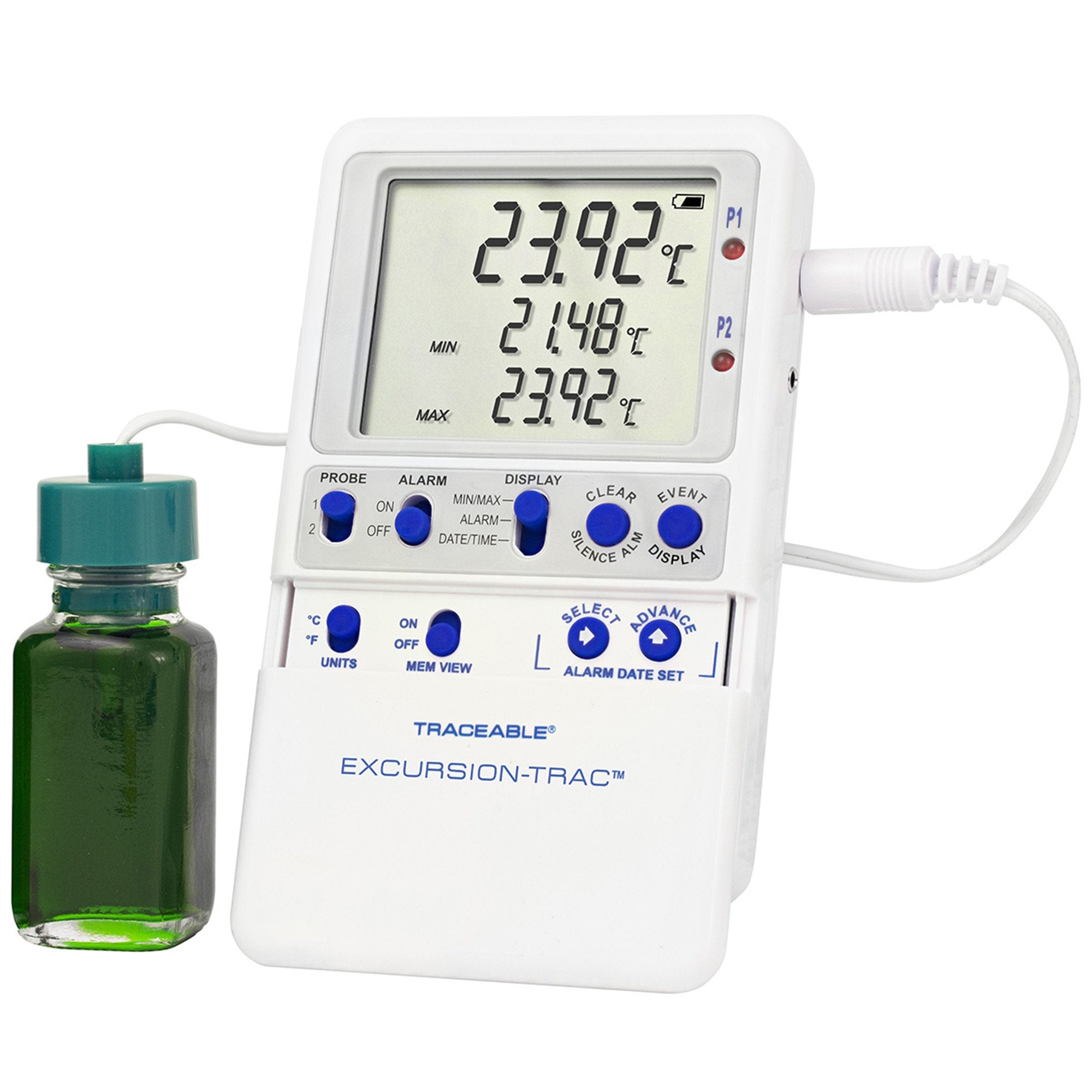 Traceable® Excursion-Trac™ Fridge-Freezer Thermometer w/ Alarm & Datalogger 94460-07
