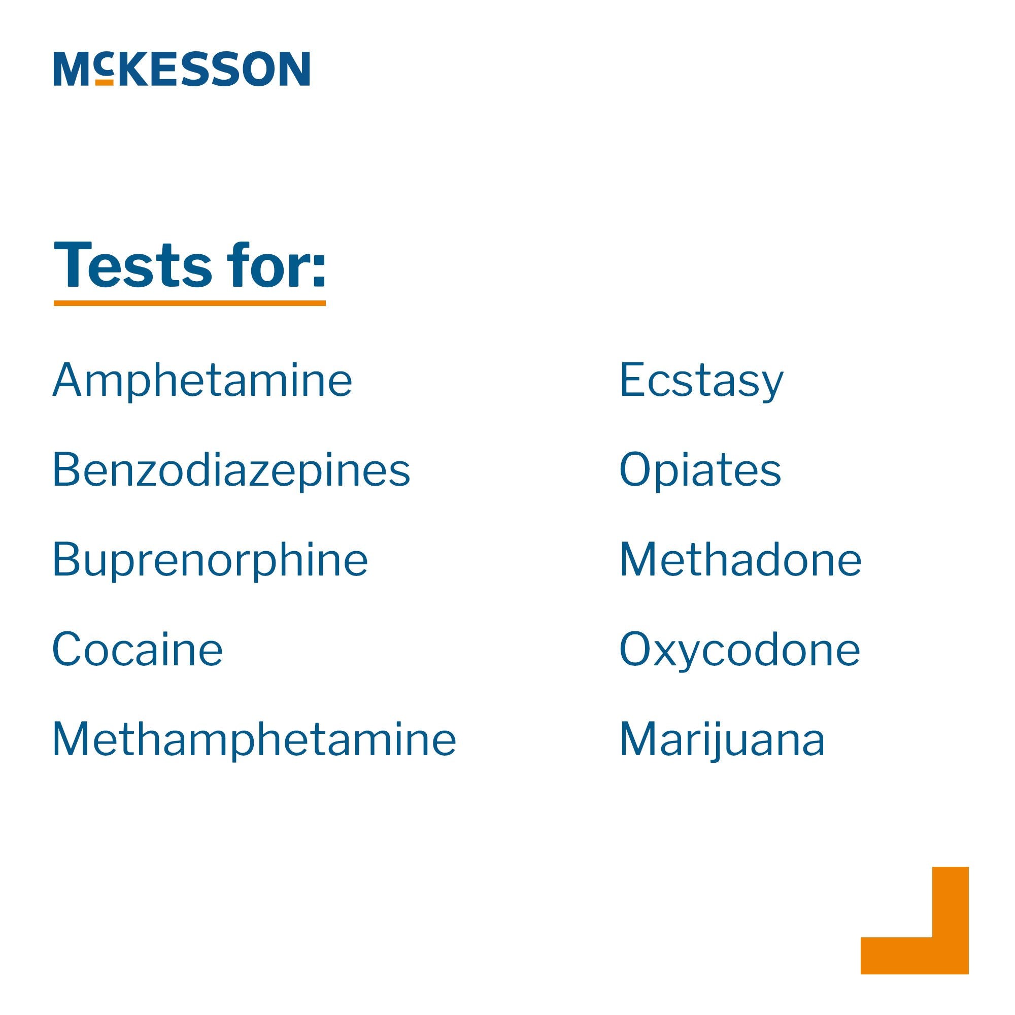 McKesson 10-Drug Panel with Adulterants Drugs of Abuse Test 16-8105A3