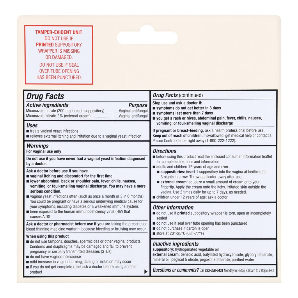 Foster & Thrive™ 2% Miconazole Nitrate Vaginal Antifungal Kit 70677122601