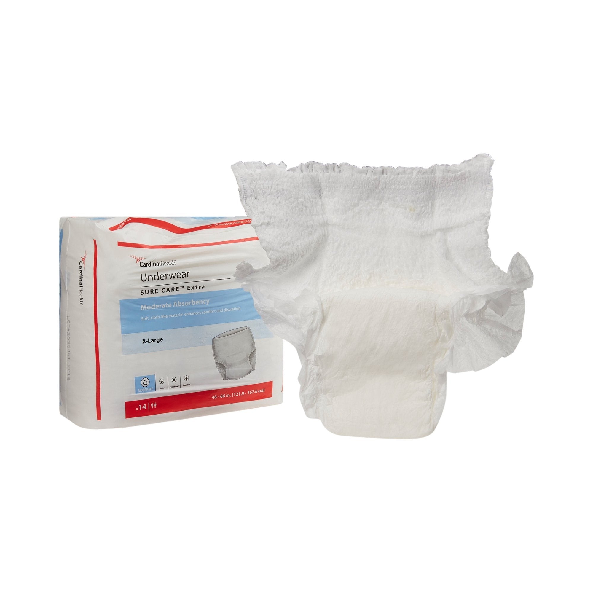 Sure Care™ Extra Moderate Absorbency Incontinence Underwear, X-Large 1850A