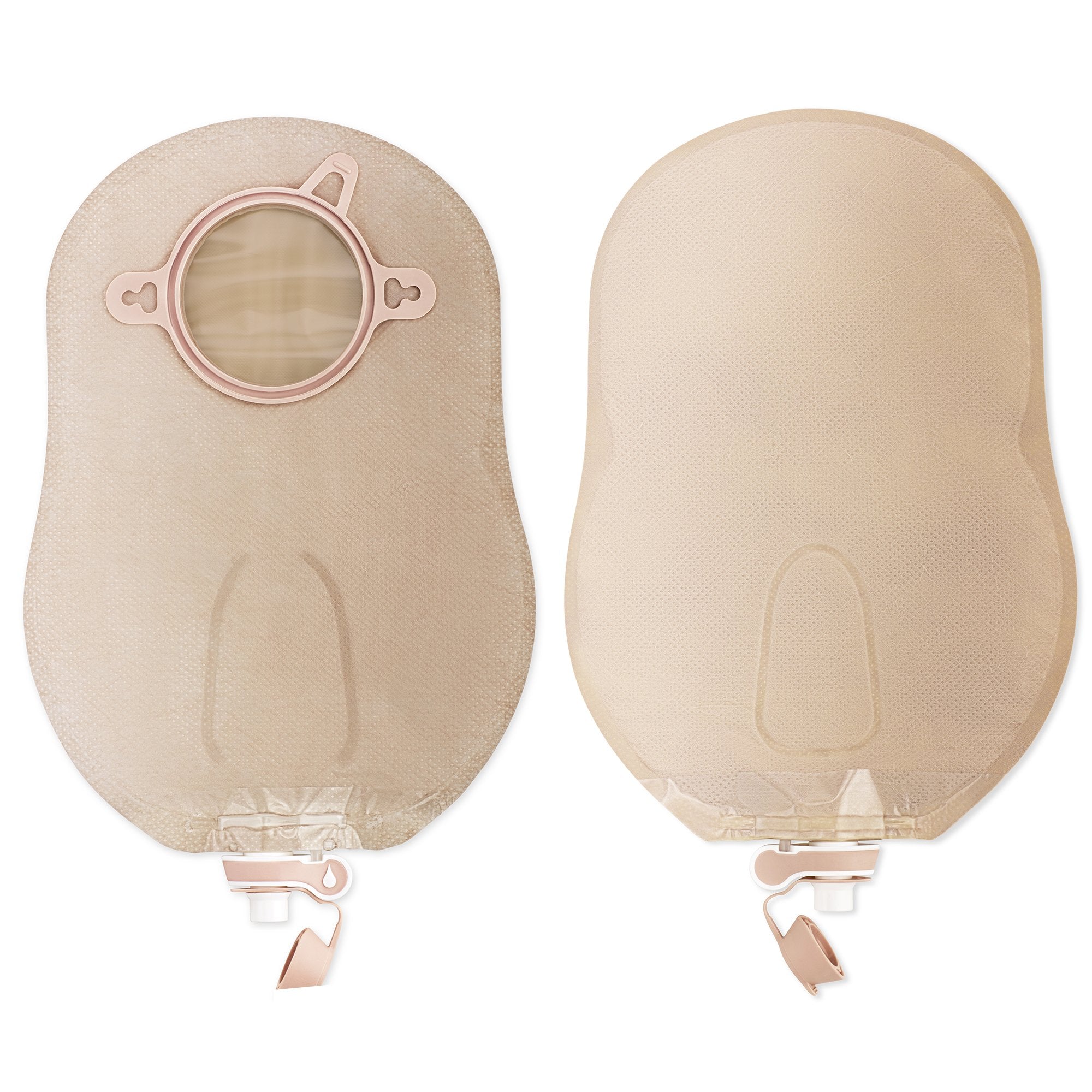 New Image™ Two-Piece Beige Urostomy Pouch, 57 mm Flange, Red Match 18913
