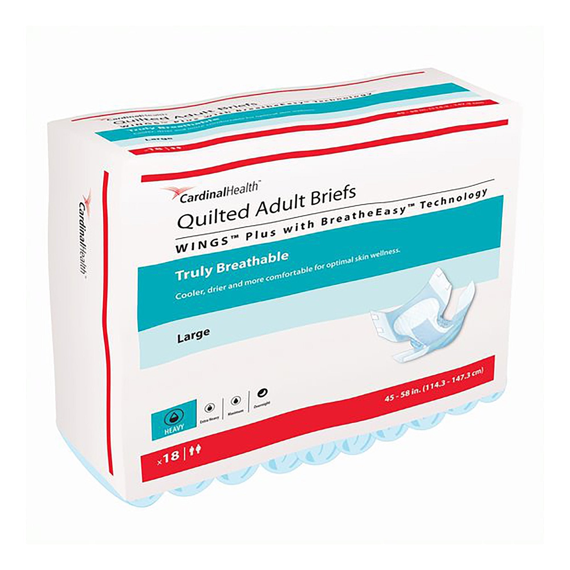 Wings™ Quilted Plus with BreatheEasy™ Technology Adult Briefs, X-Large 66135