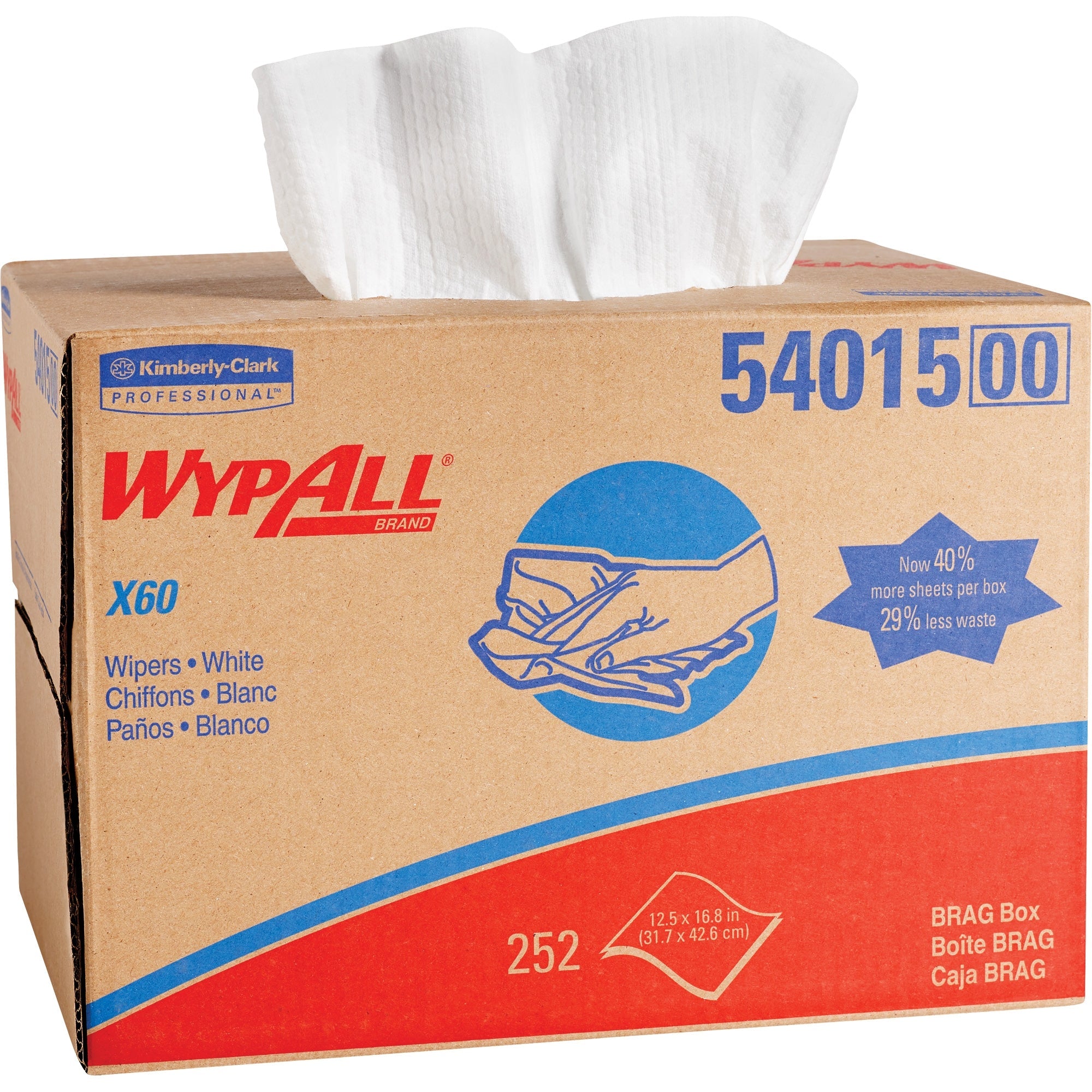 WypAll® GeneralClean™ X60 Multi-Task Cleaning Cloths, 11.1 x 16.8 Inch 54015