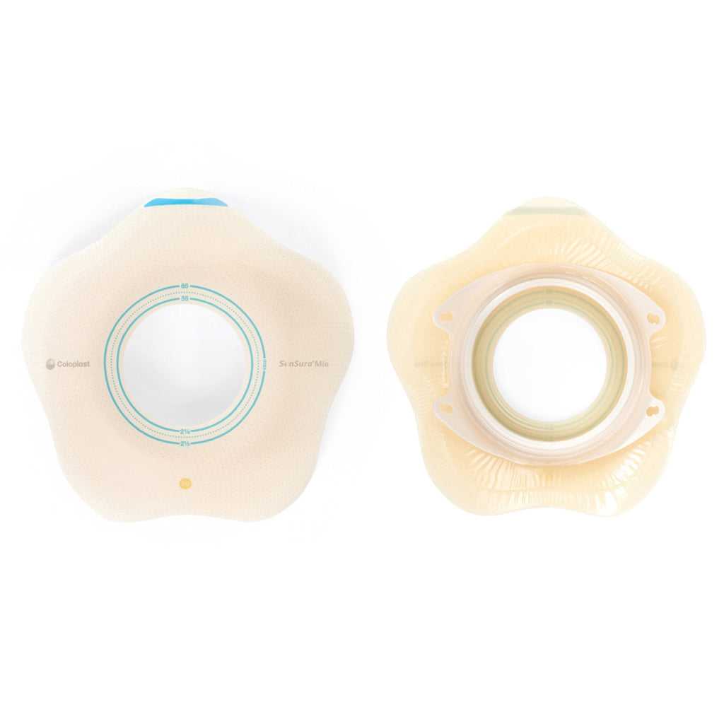 SenSura® Mio Convex Flip Ostomy Barrier, 50 mm Stoma Openings, Yellow Match 18532