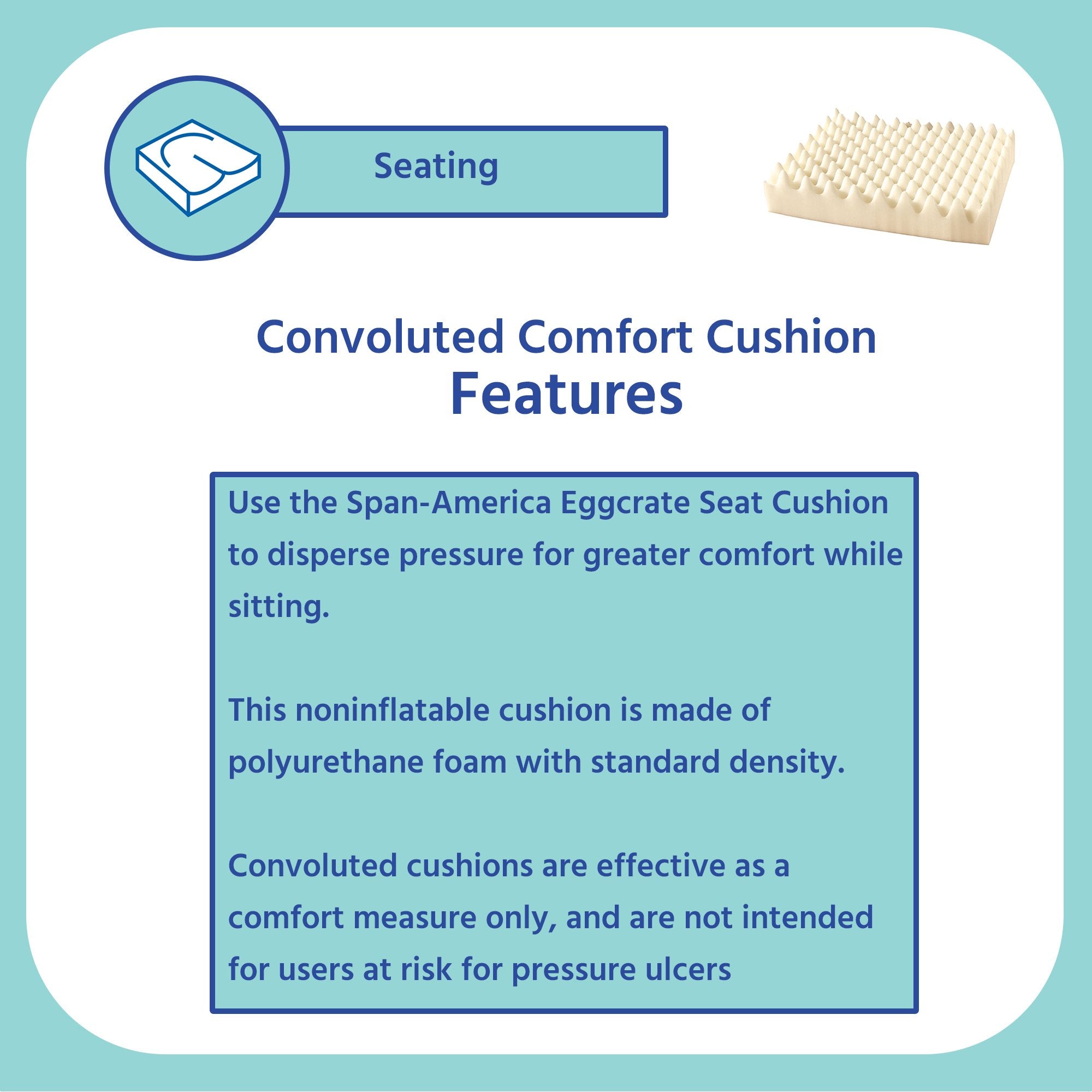 Span-America Eggcrate Seat Cushion 50077-112