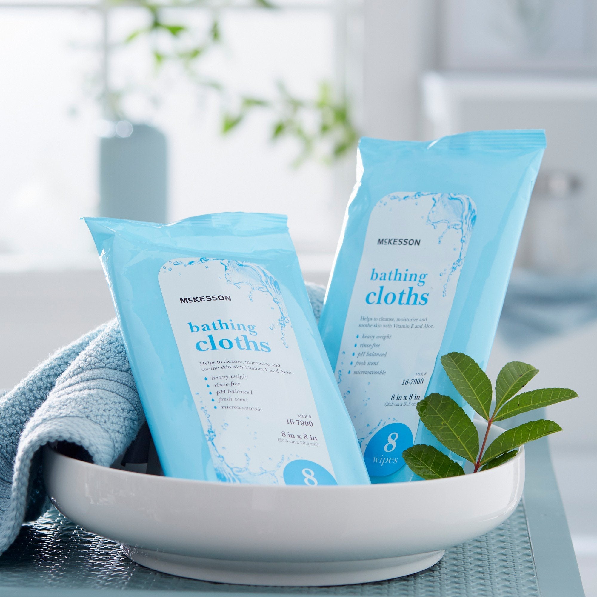 McKesson Scented Rinse-Free Bath Wipe, Soft Pack 16-7900