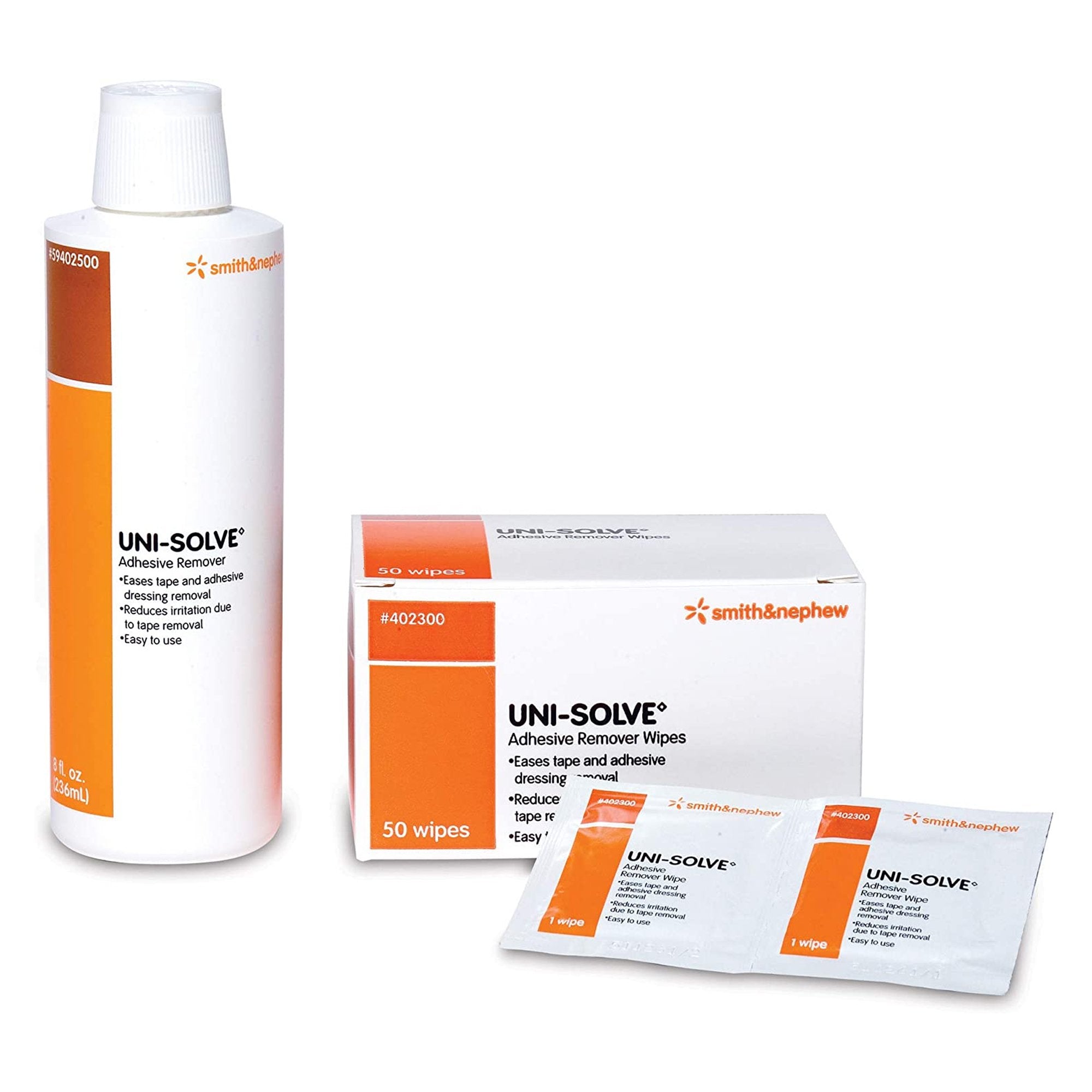 Uni-Solve™ Adhesive Remover, 2.5 x 2.5 Inch Wipe 402300