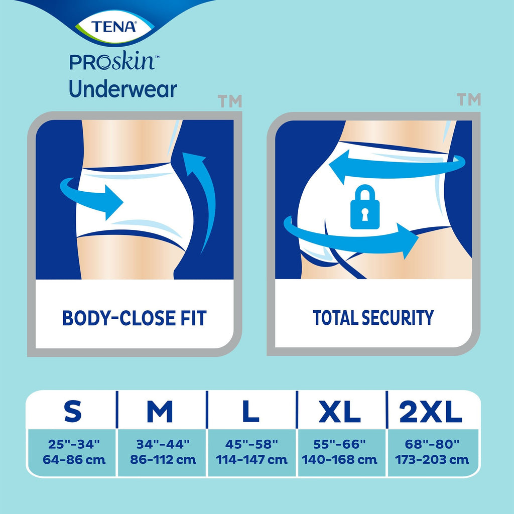 Tena® ProSkin™ Plus Fully Breathable Absorbent Underwear, Large 72633