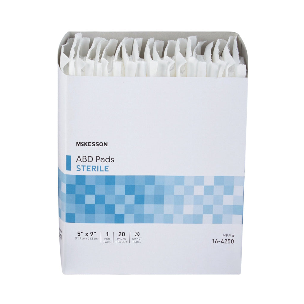 McKesson Sterile Abdominal Pad, 5 x 9 Inch 16-4250