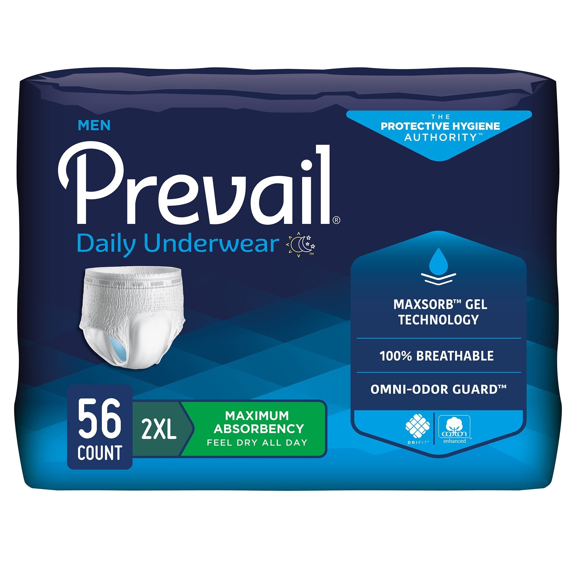 Prevail® Daily Underwear Maximum Absorbent Underwear, Extra Extra Large PUM-517