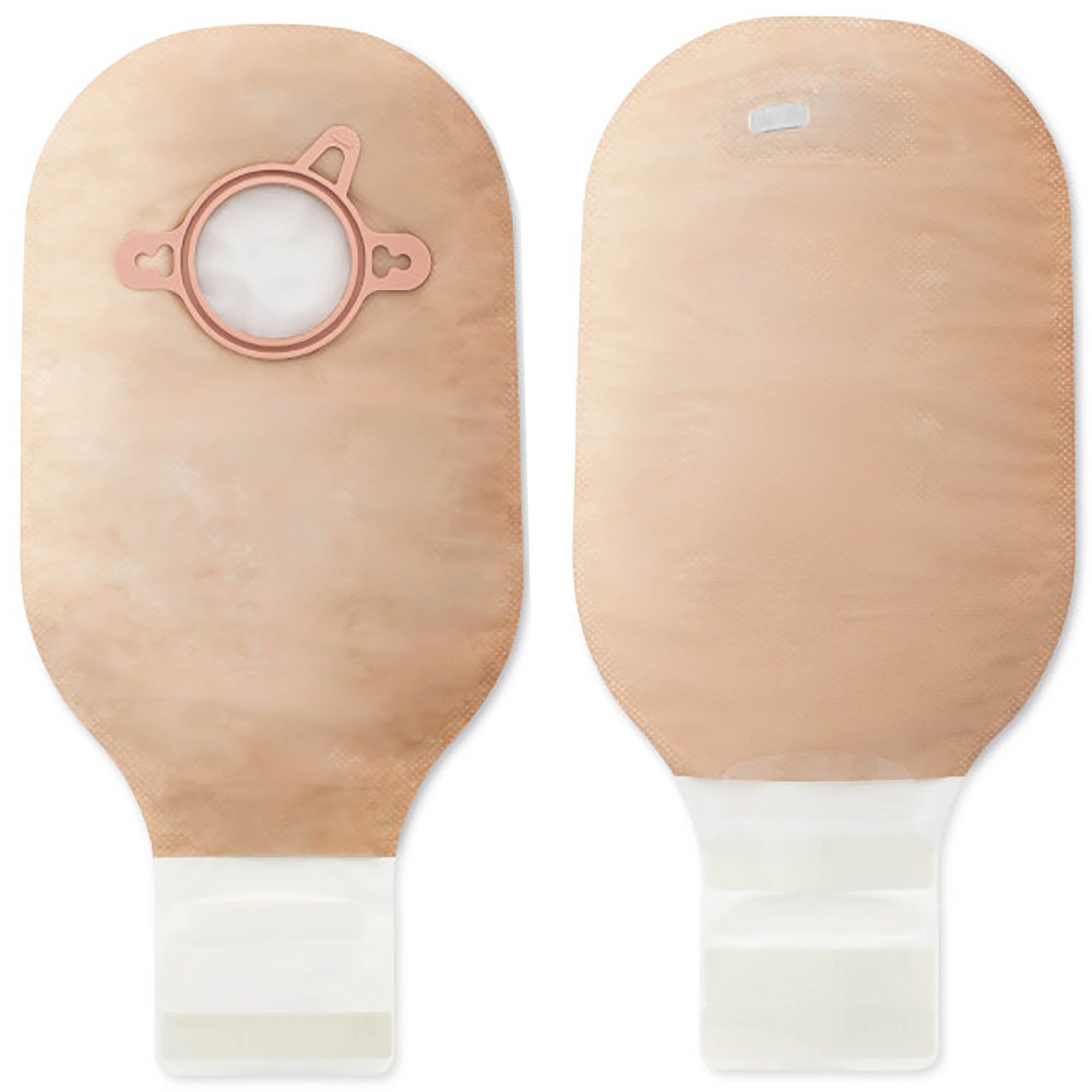 New Image™ 2-Piece Beige Colostomy Pouch, Pre-cut to Fit 44 mm, Green Match 18182
