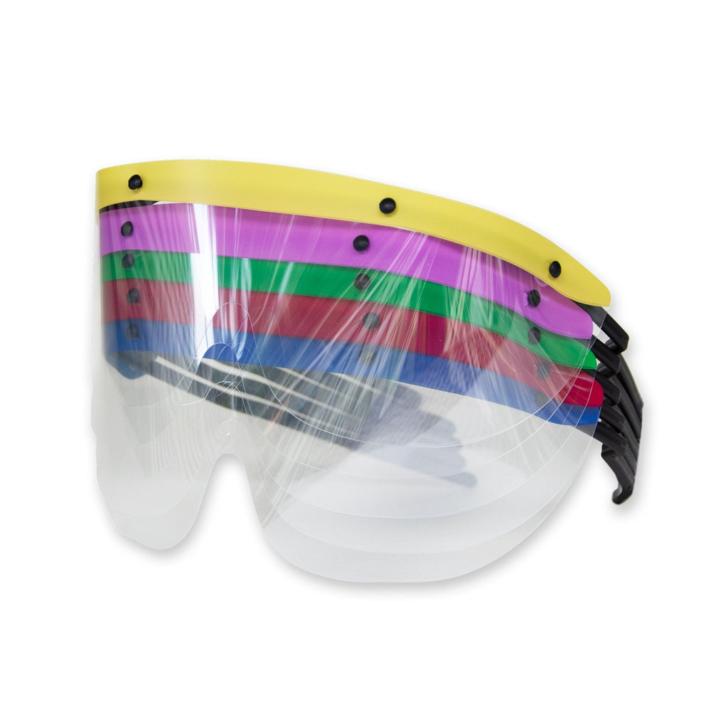 Eye Shield with Dispenser McKesson Pre-Assembled Anti-fog / Anti-glare / Anti-static Coating Clear Tint Black Frame Over Ear One Size Fits Most 242-11000-506