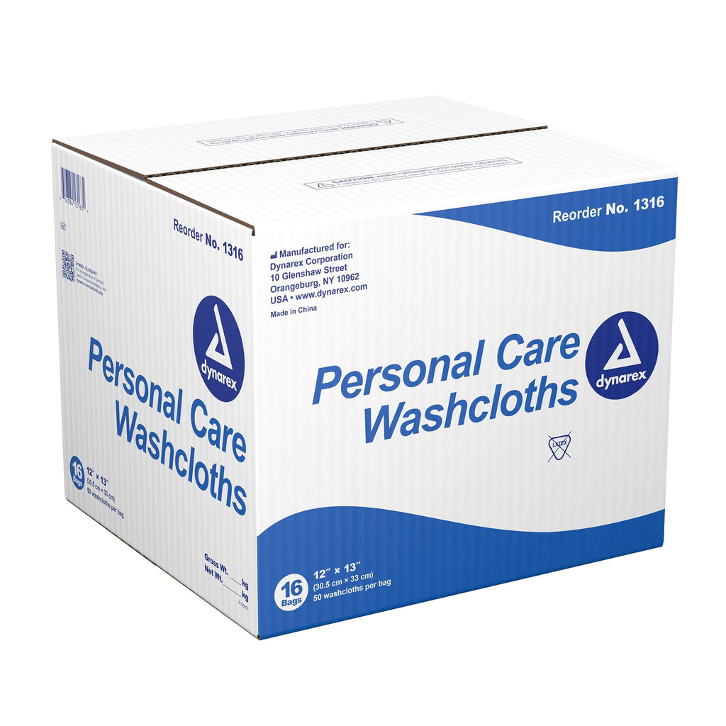 dynarex® Disposable Washcloth, 12 x 13 Inch 1316